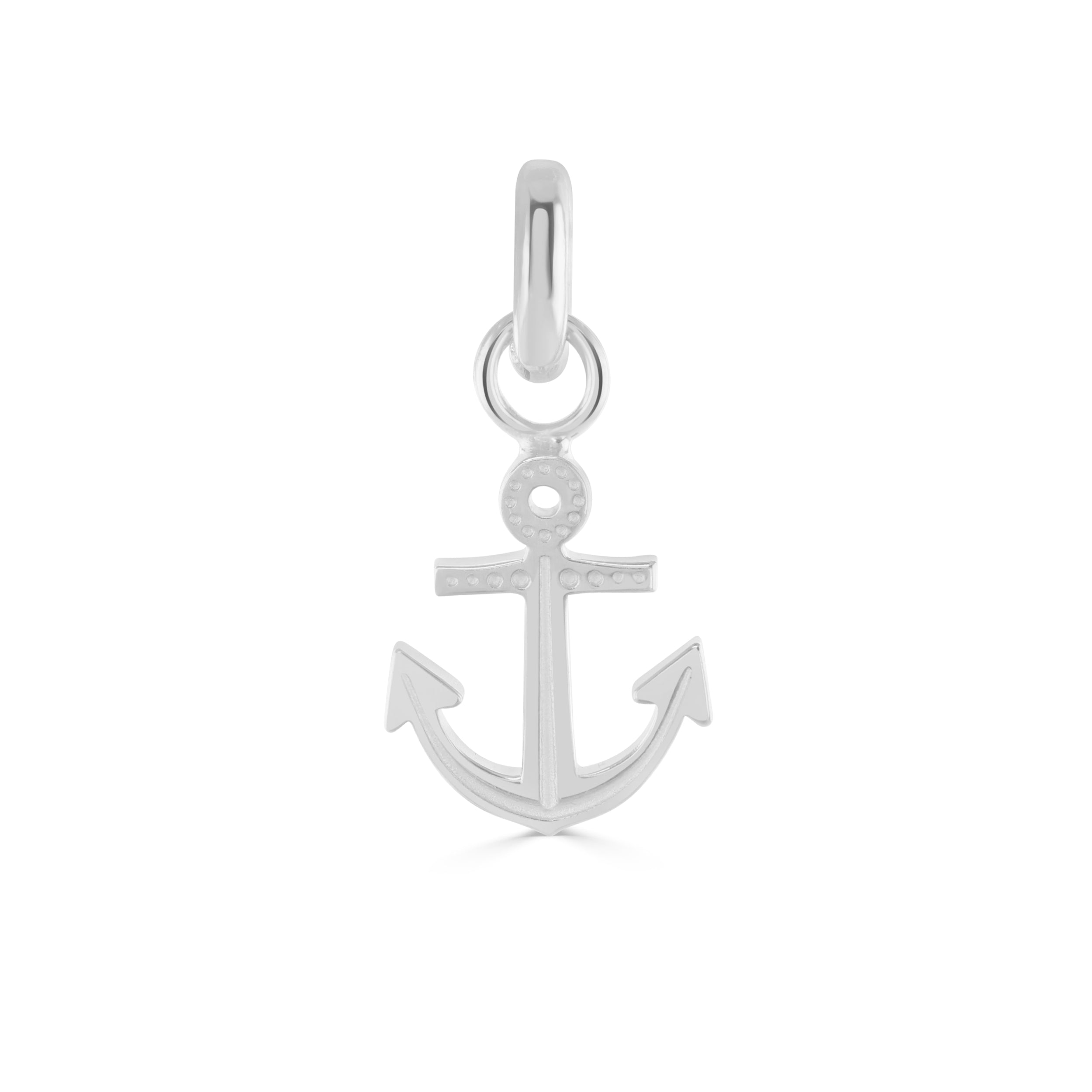 Silver Ocean Anchor Charm