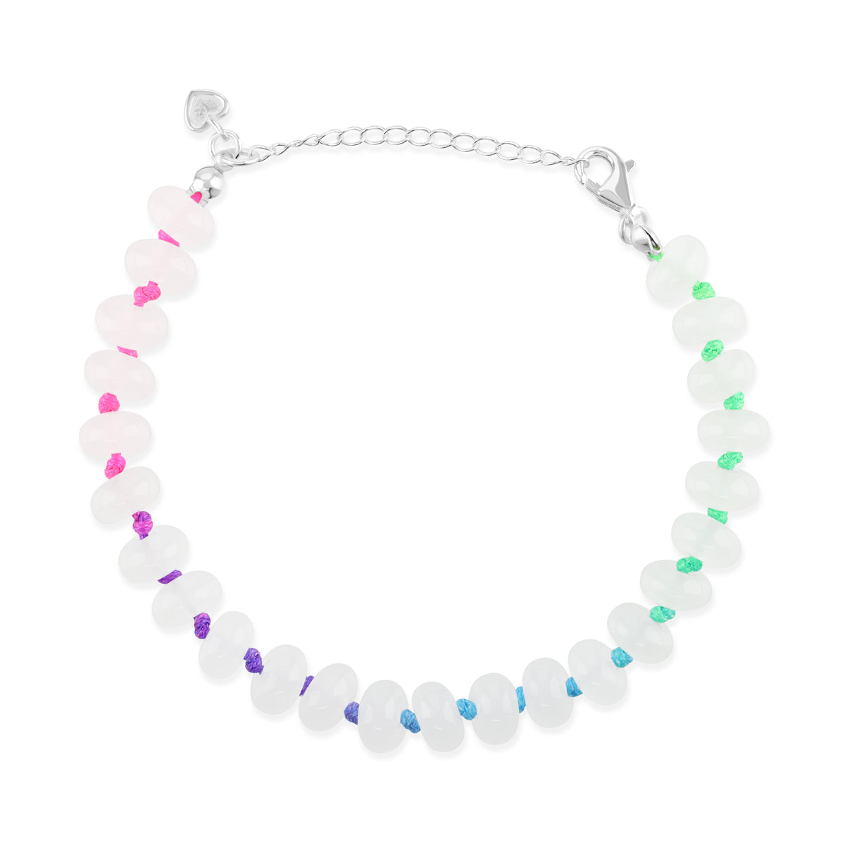 Silver Colour Pop Aurora Beaded Bracelet