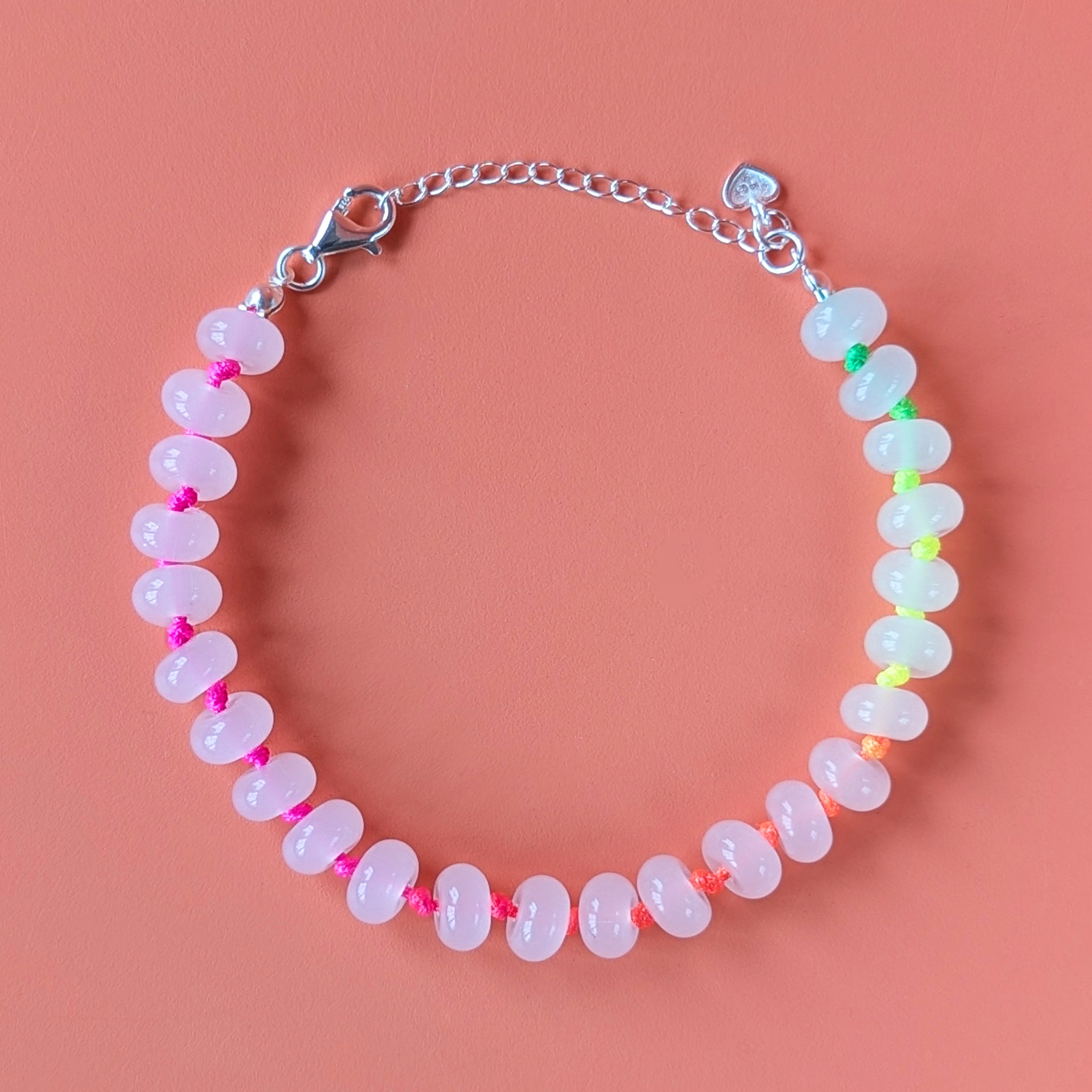 Silver Colour Pop Aurora Beaded Bracelet