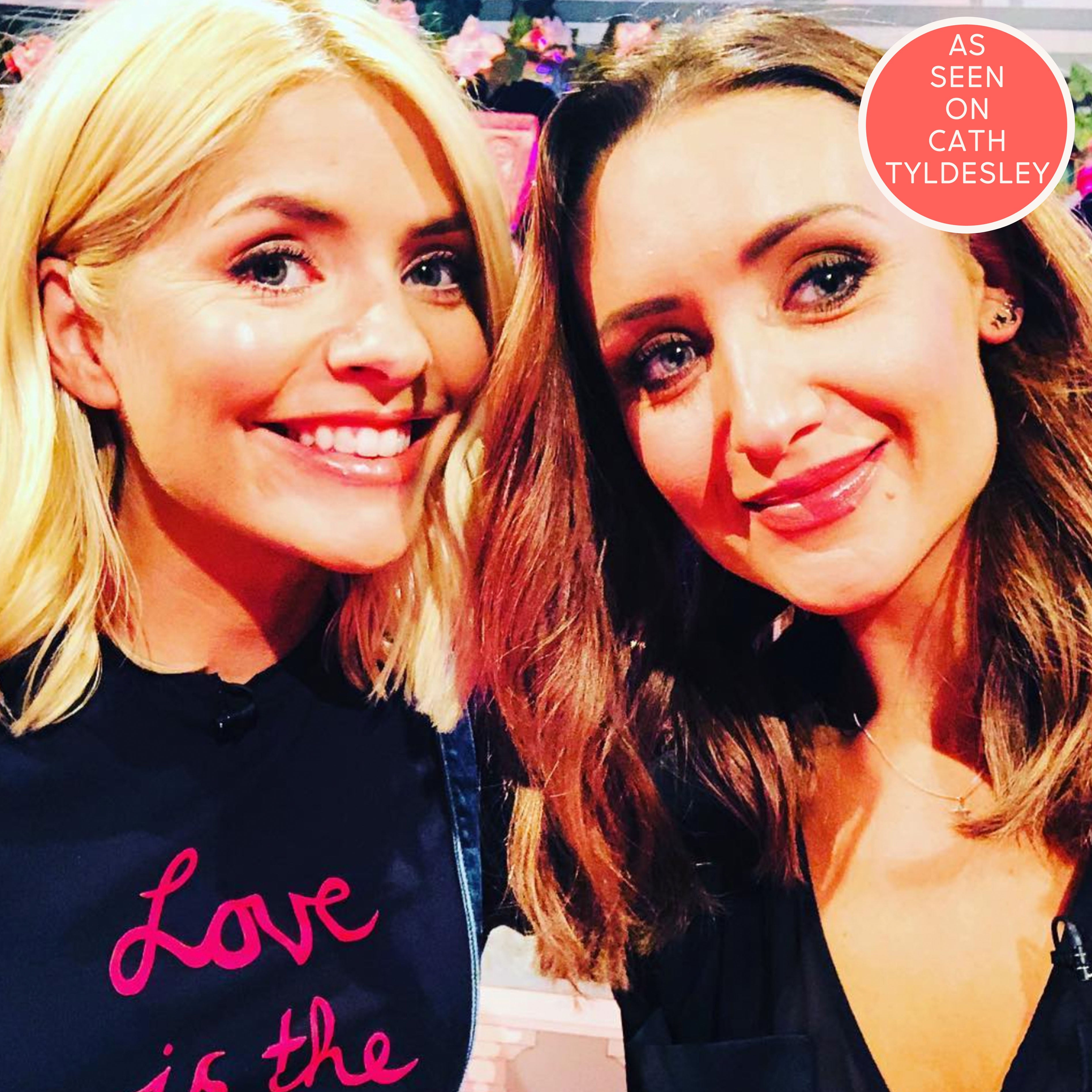 Catherine Tyldesley wears moon and star ear climbers in gold