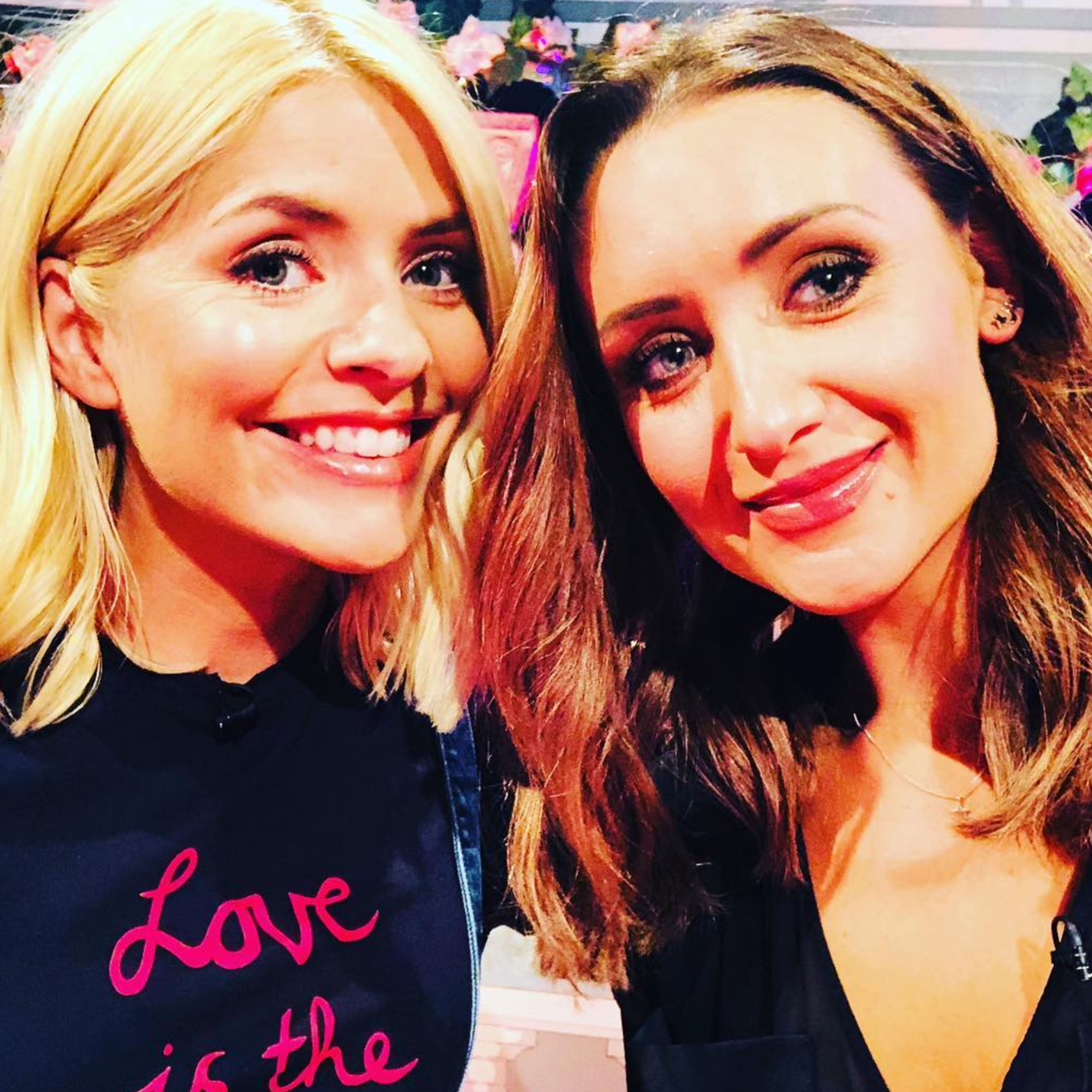 Catherine Tyldesley wears moon and star ear climbers in gold