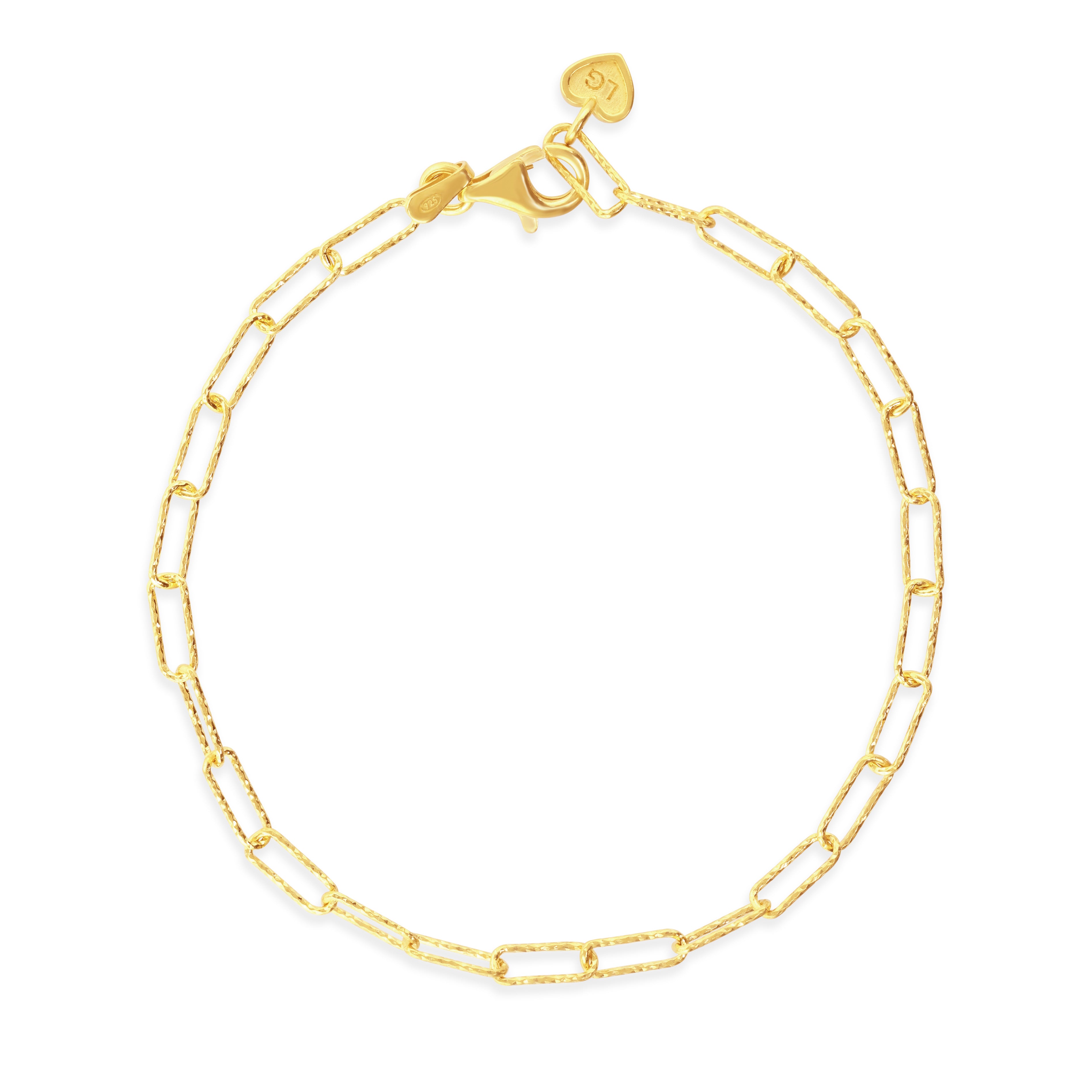 Gold Ocean Siren Link Chain Bracelet