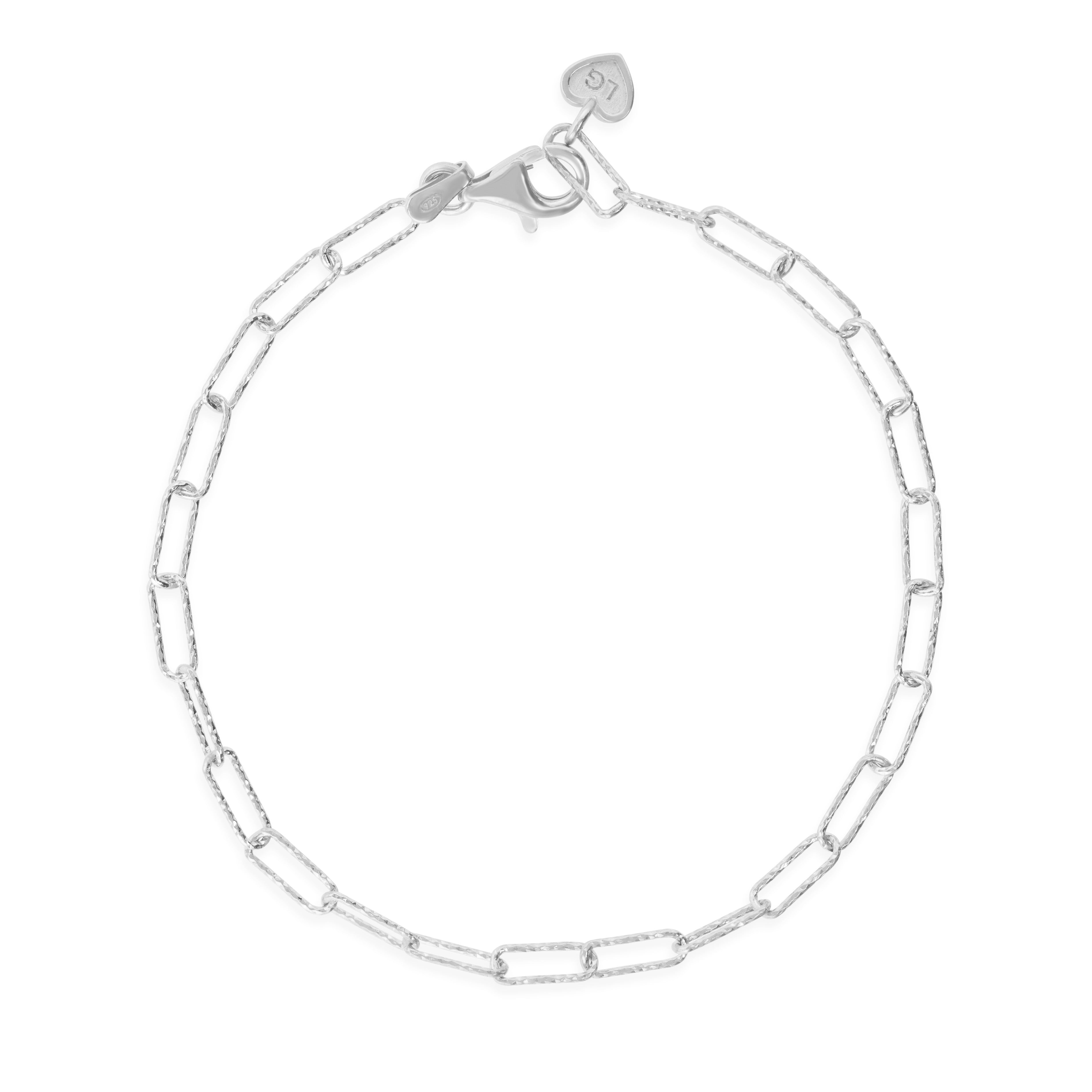Silver Ocean Siren Link Chain Bracelet
