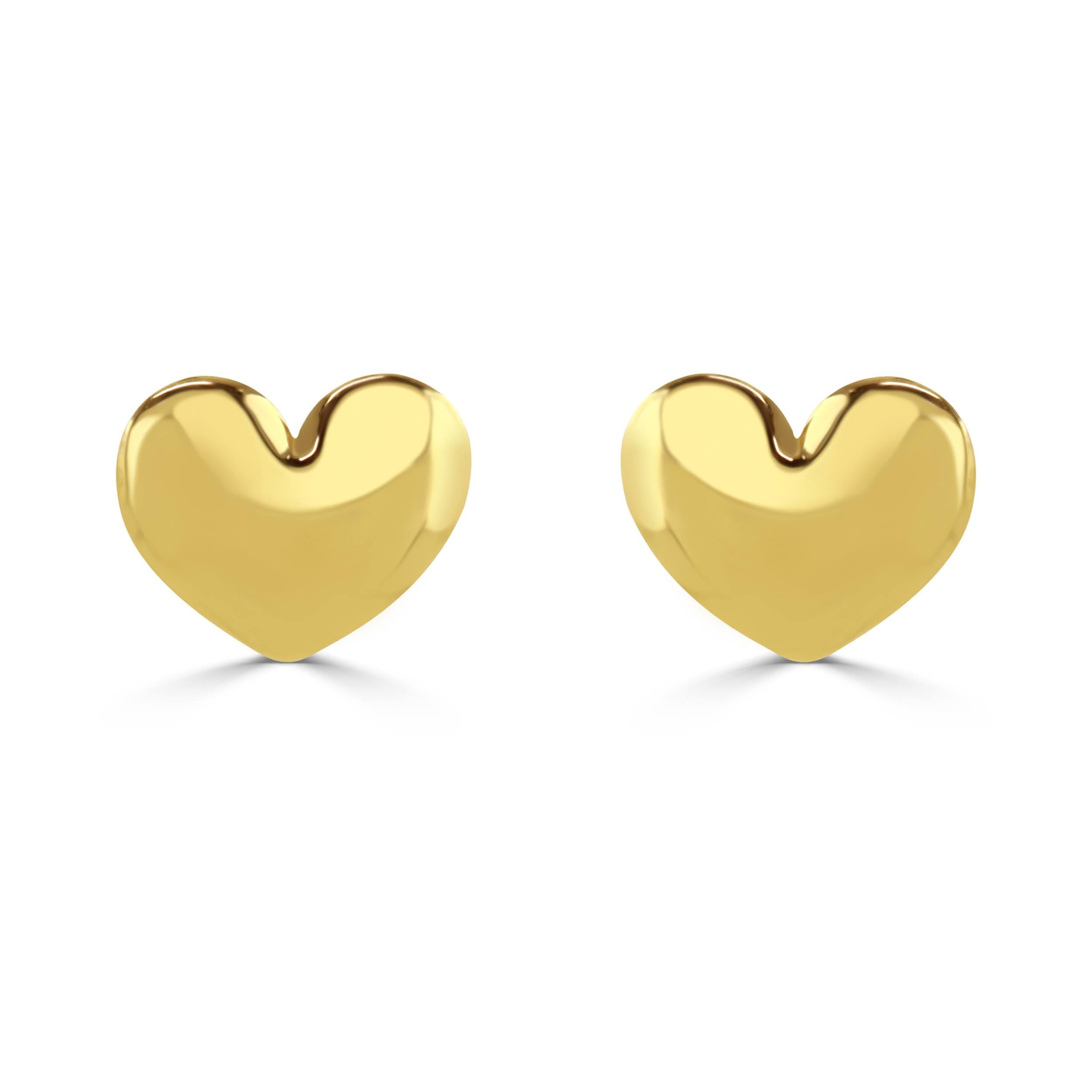 Gold Heart Studs