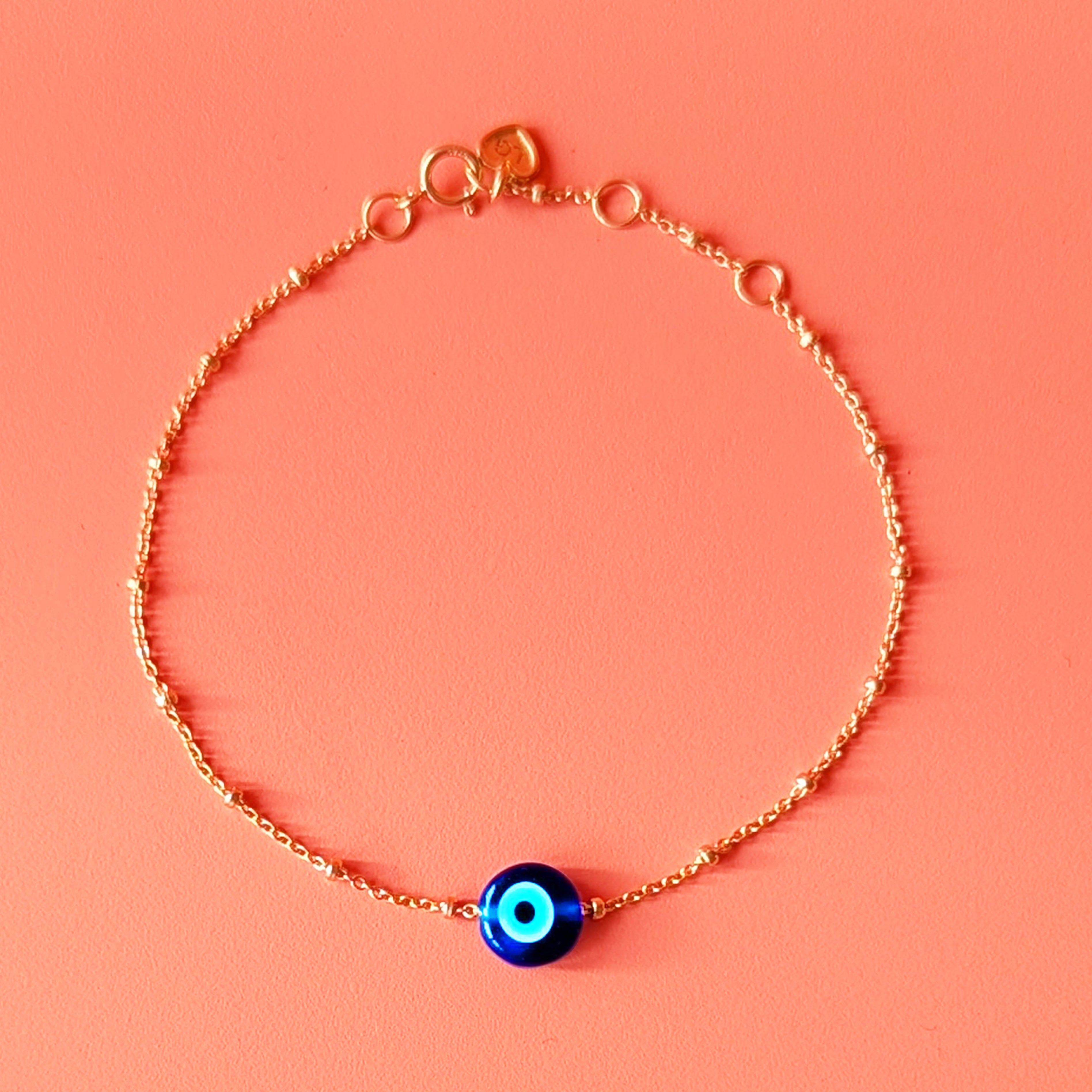 Gold Colour Pop Evil Eye Bracelet