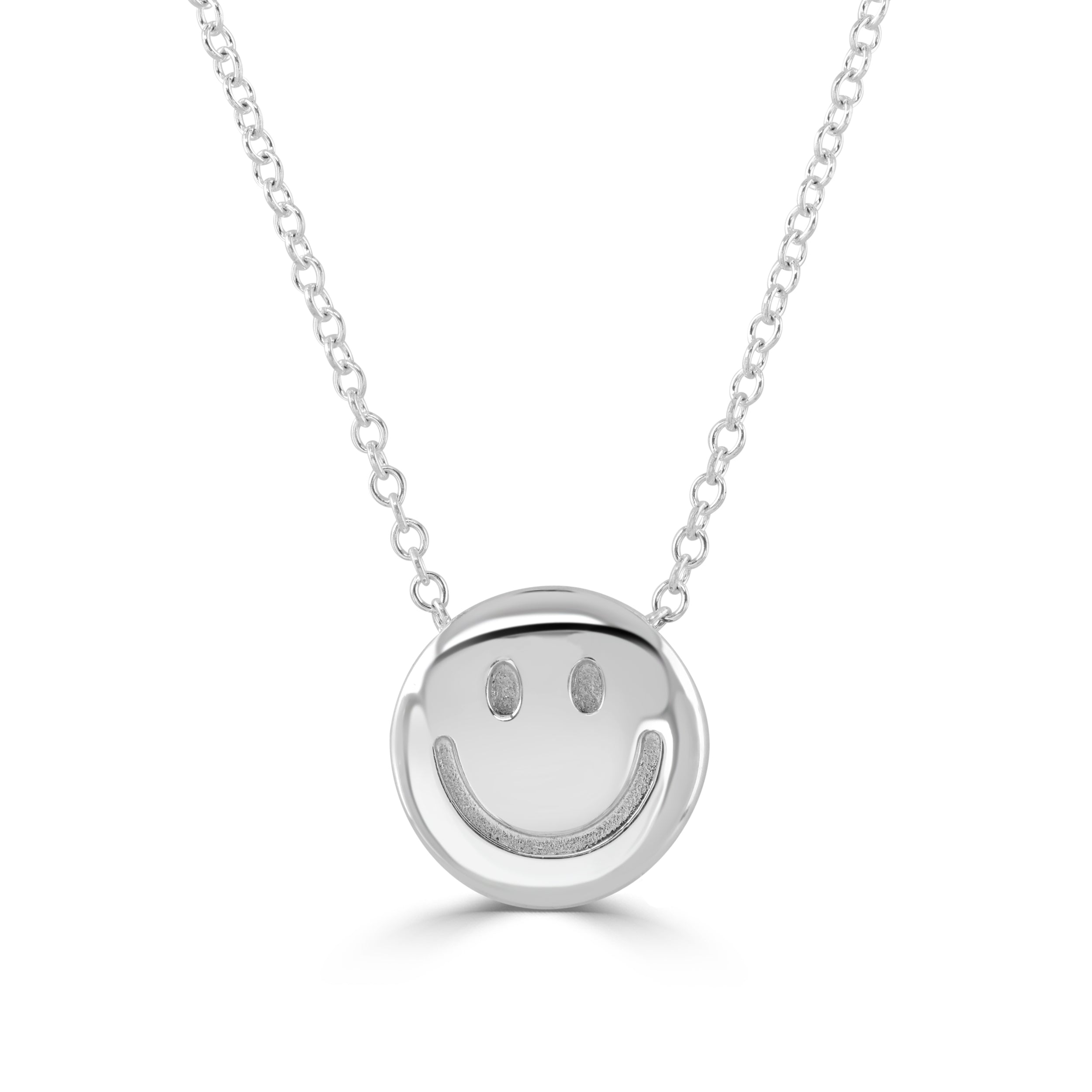 Silver Happy Face Necklace