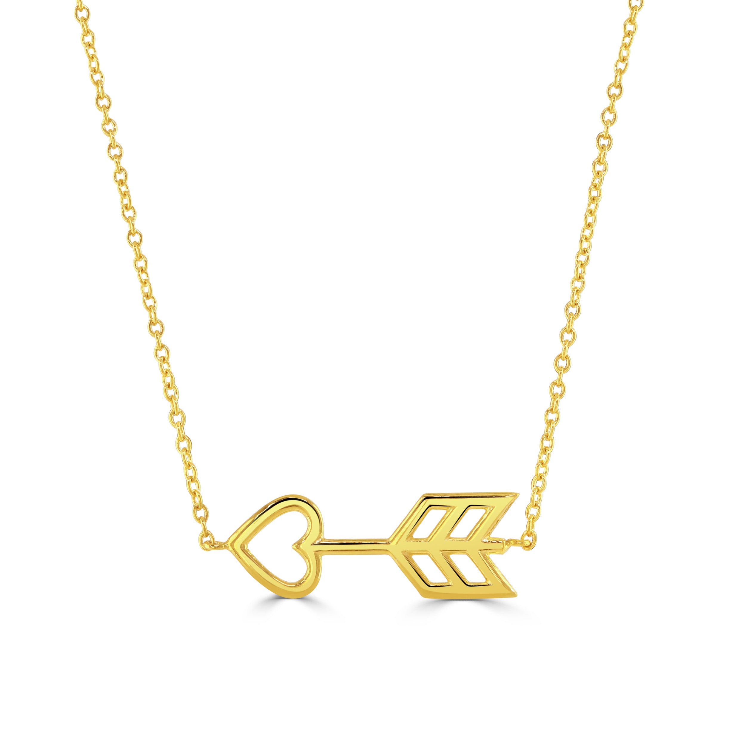 Gold Heart Arrow Necklace