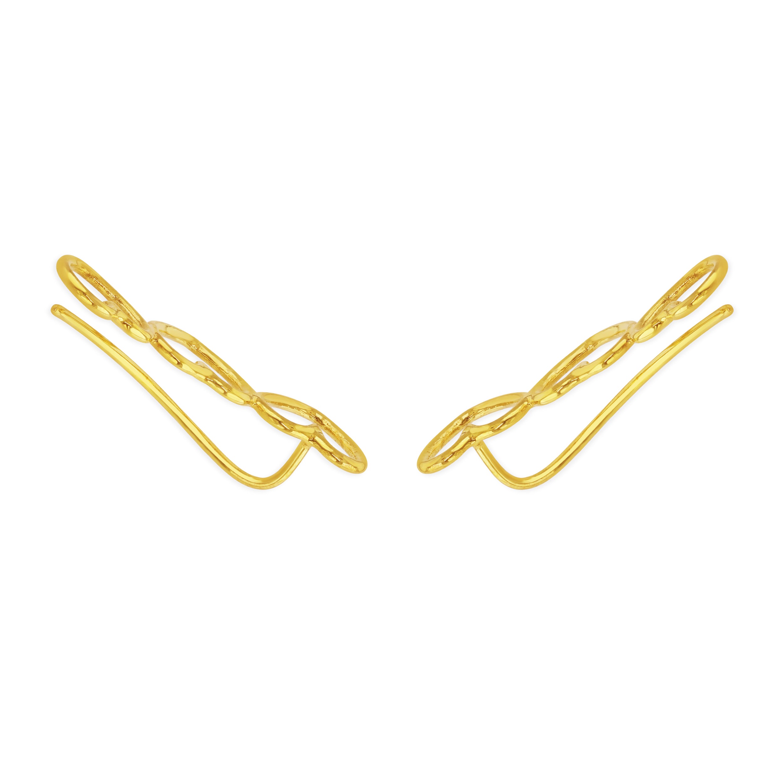 Gold Heart Ear Climber