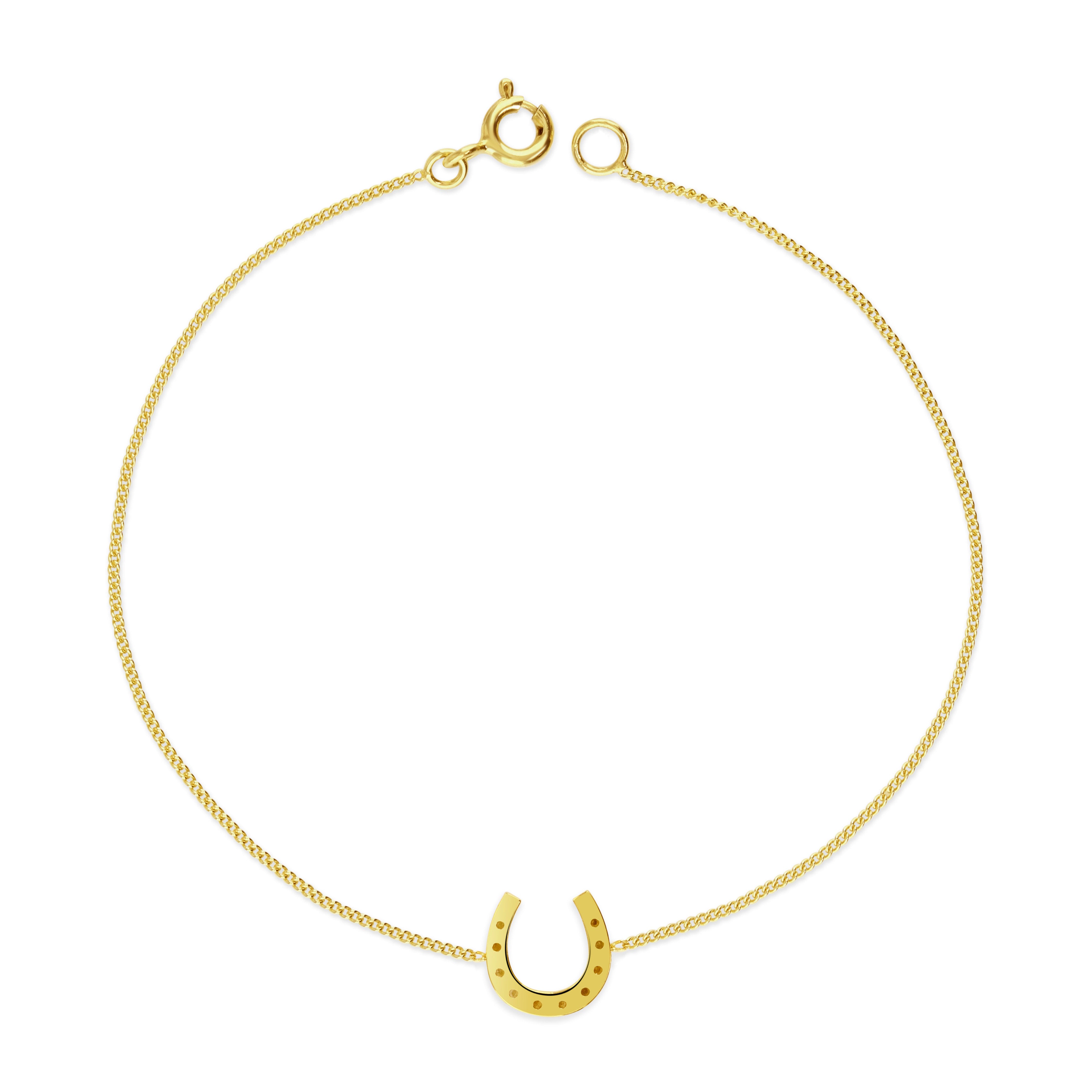 Gold Lucky Horseshoe Bracelet