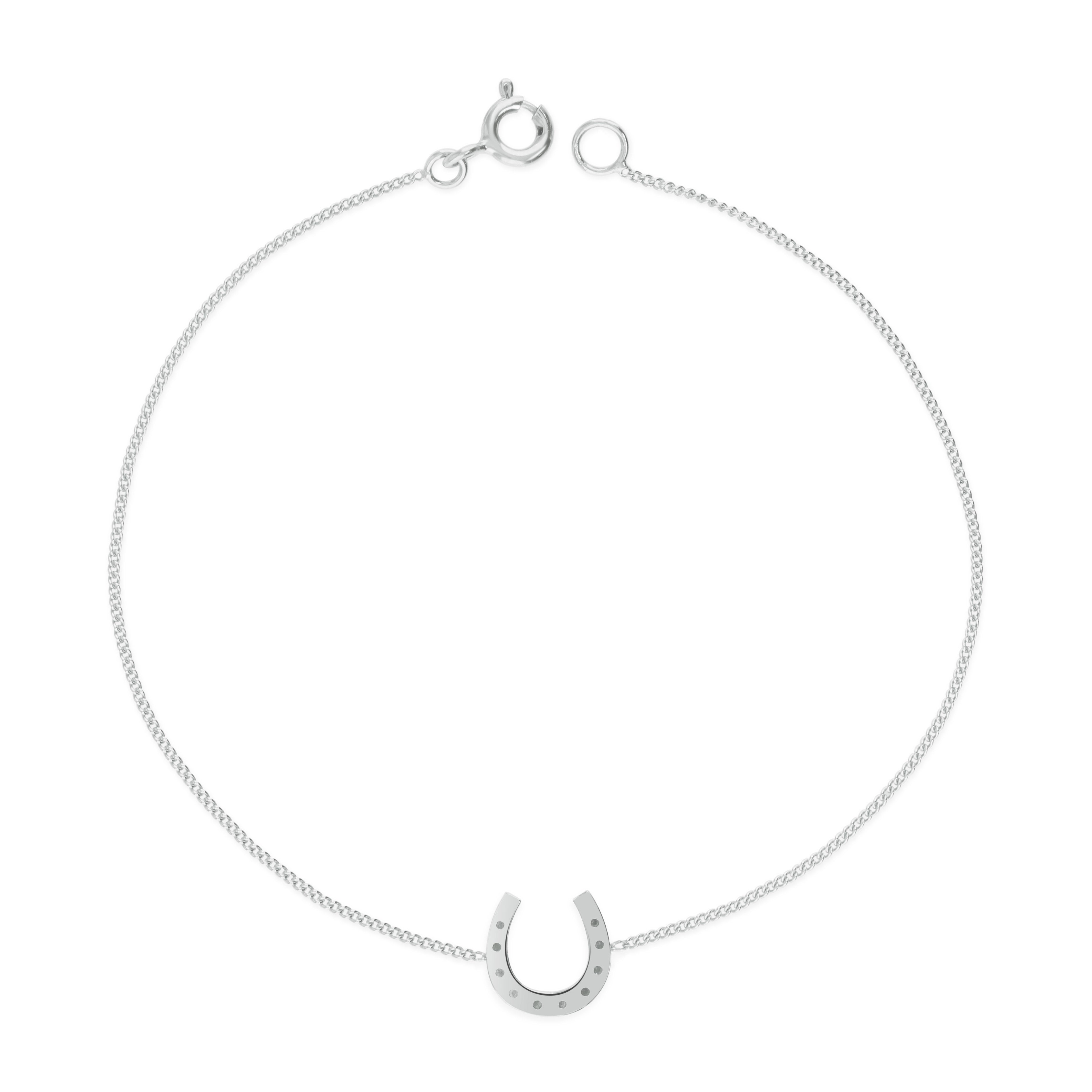 Silver Lucky Horseshoe Bracelet