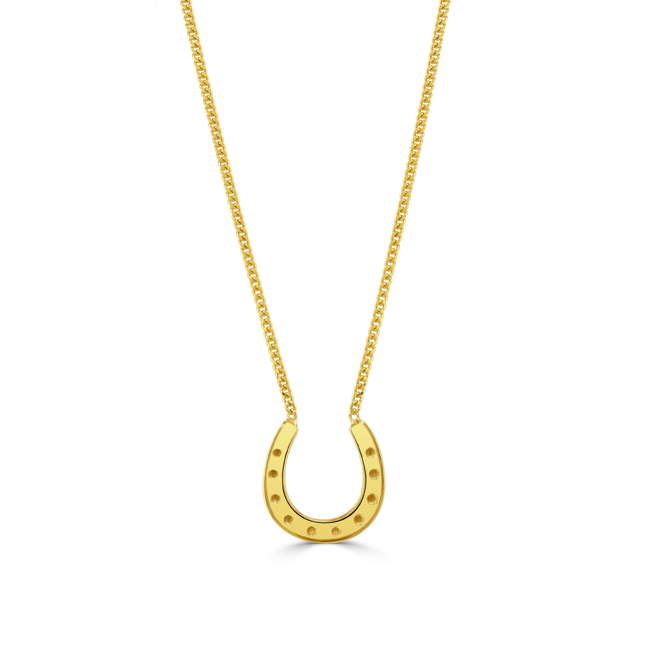 Gold Lucky Horseshoe Necklace