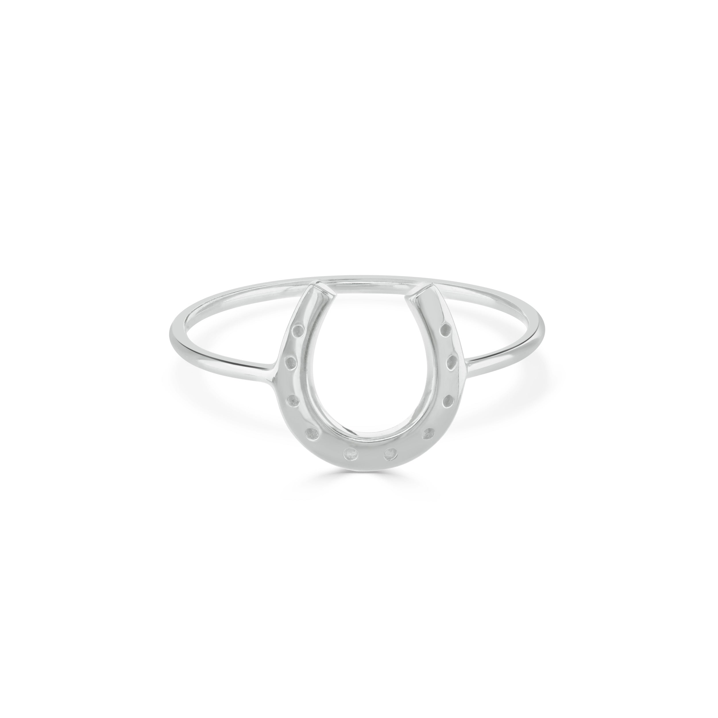 Silver Lucky Horseshoe Ring