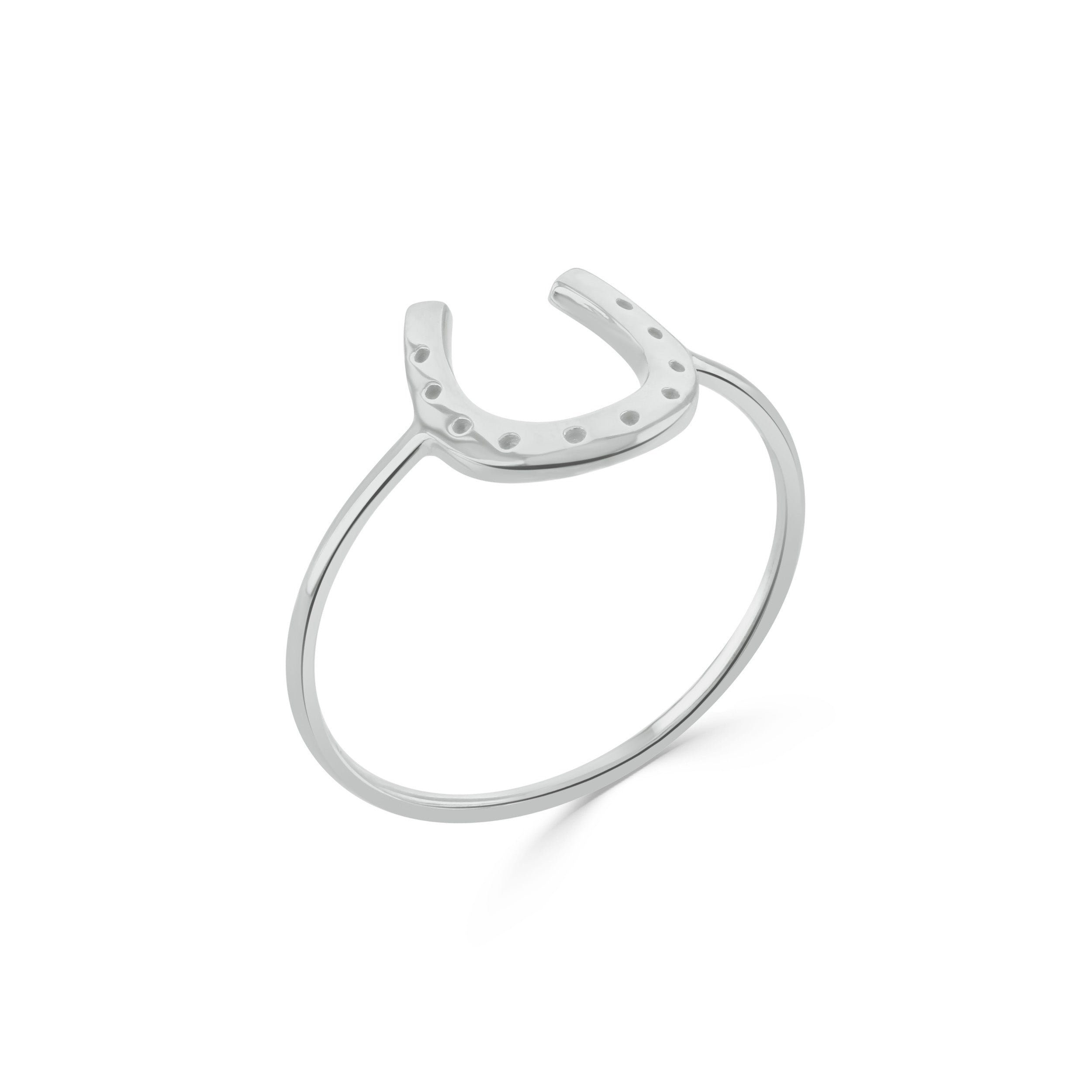 Silver Lucky Horseshoe Ring