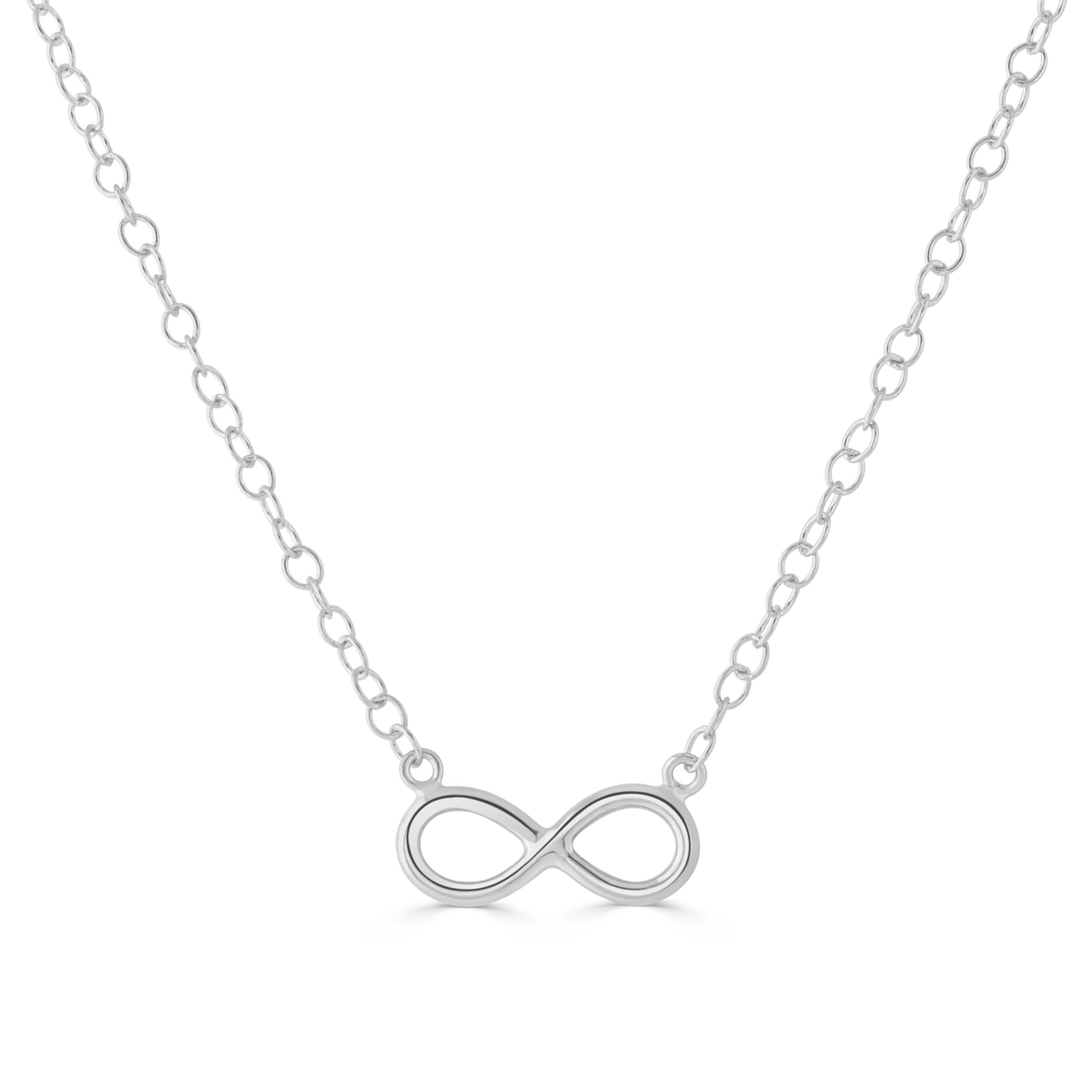 Silver infinity necklace