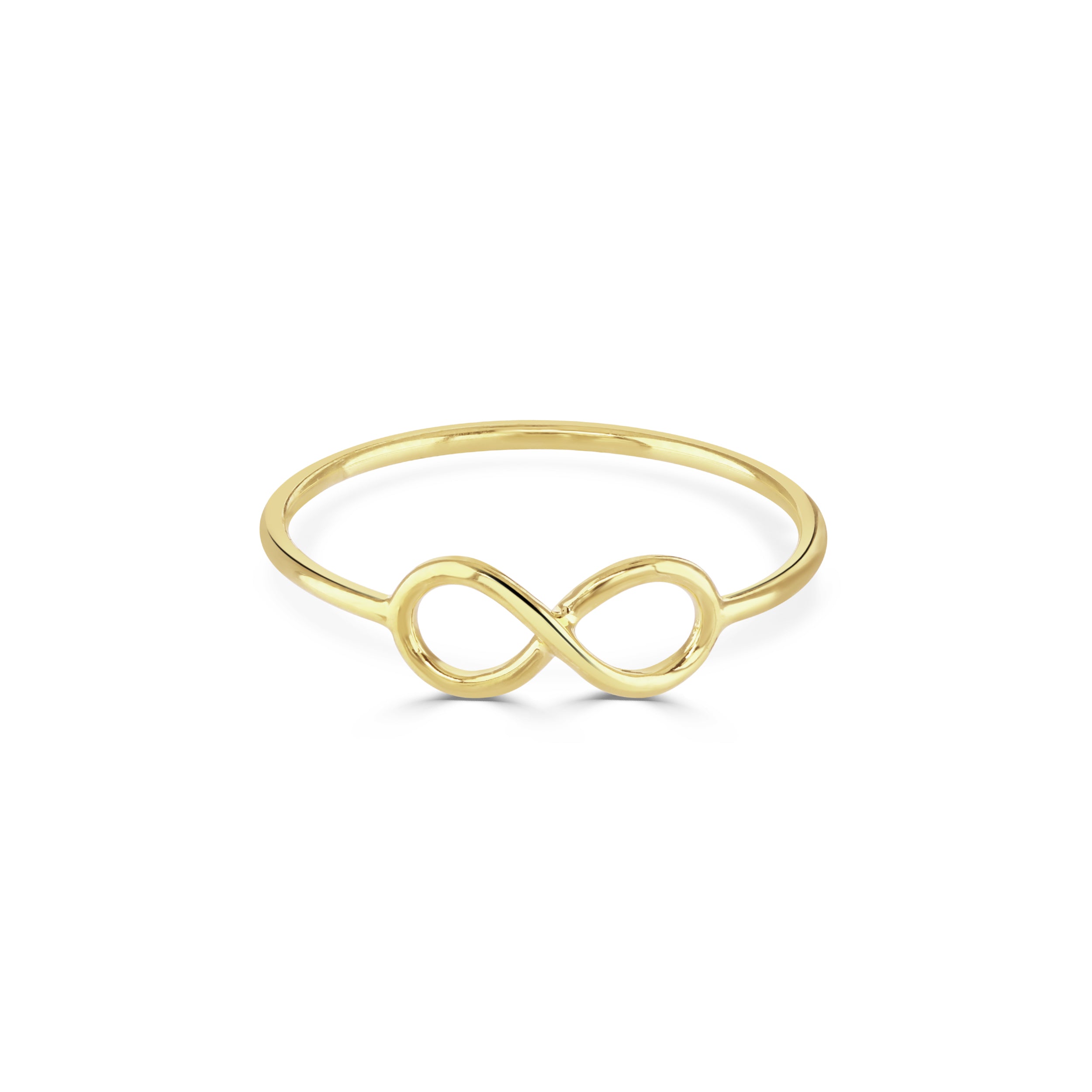 Solid Yellow Gold Infinity Ring