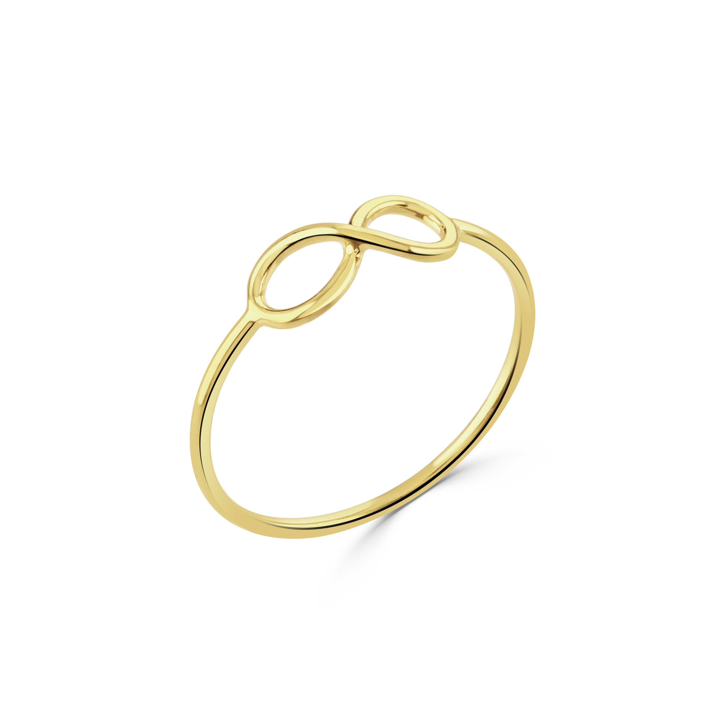 Solid Yellow Gold Infinity Ring
