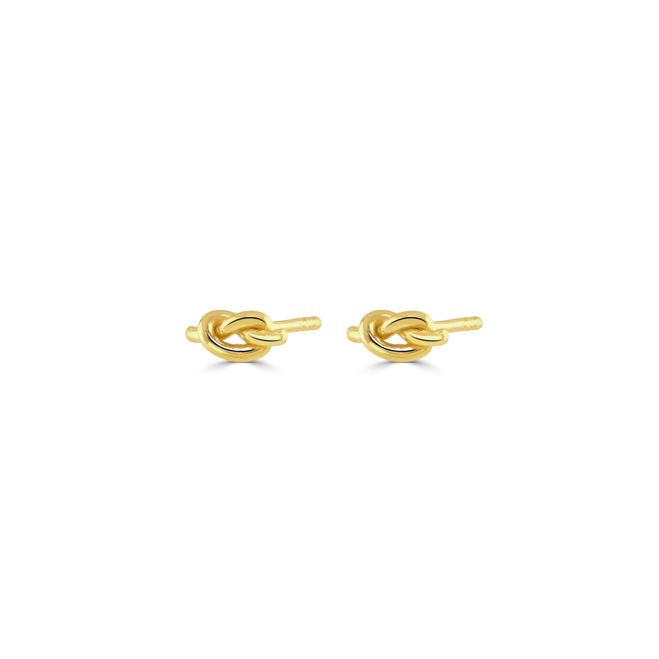 Gold Knot Stud Earrings