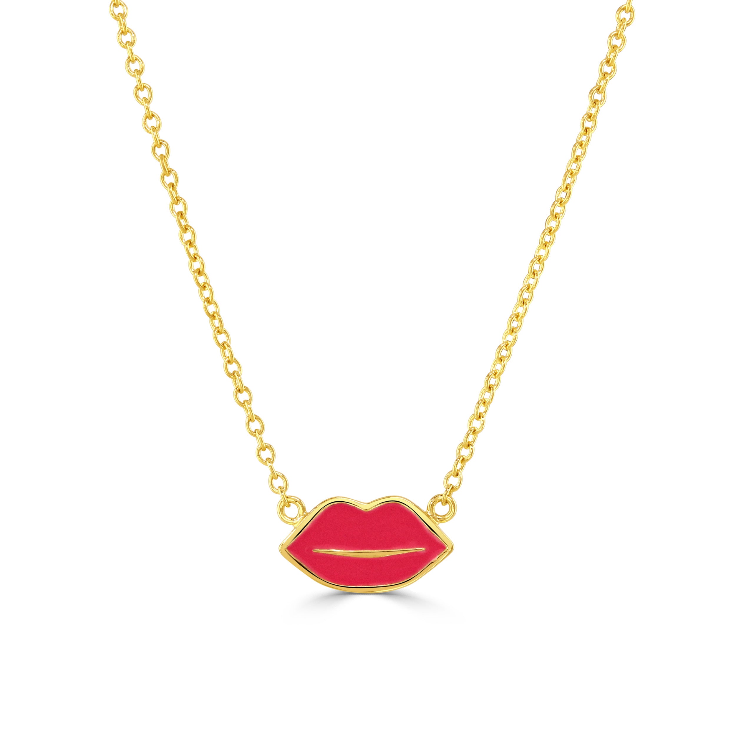 Gold Lips Necklace