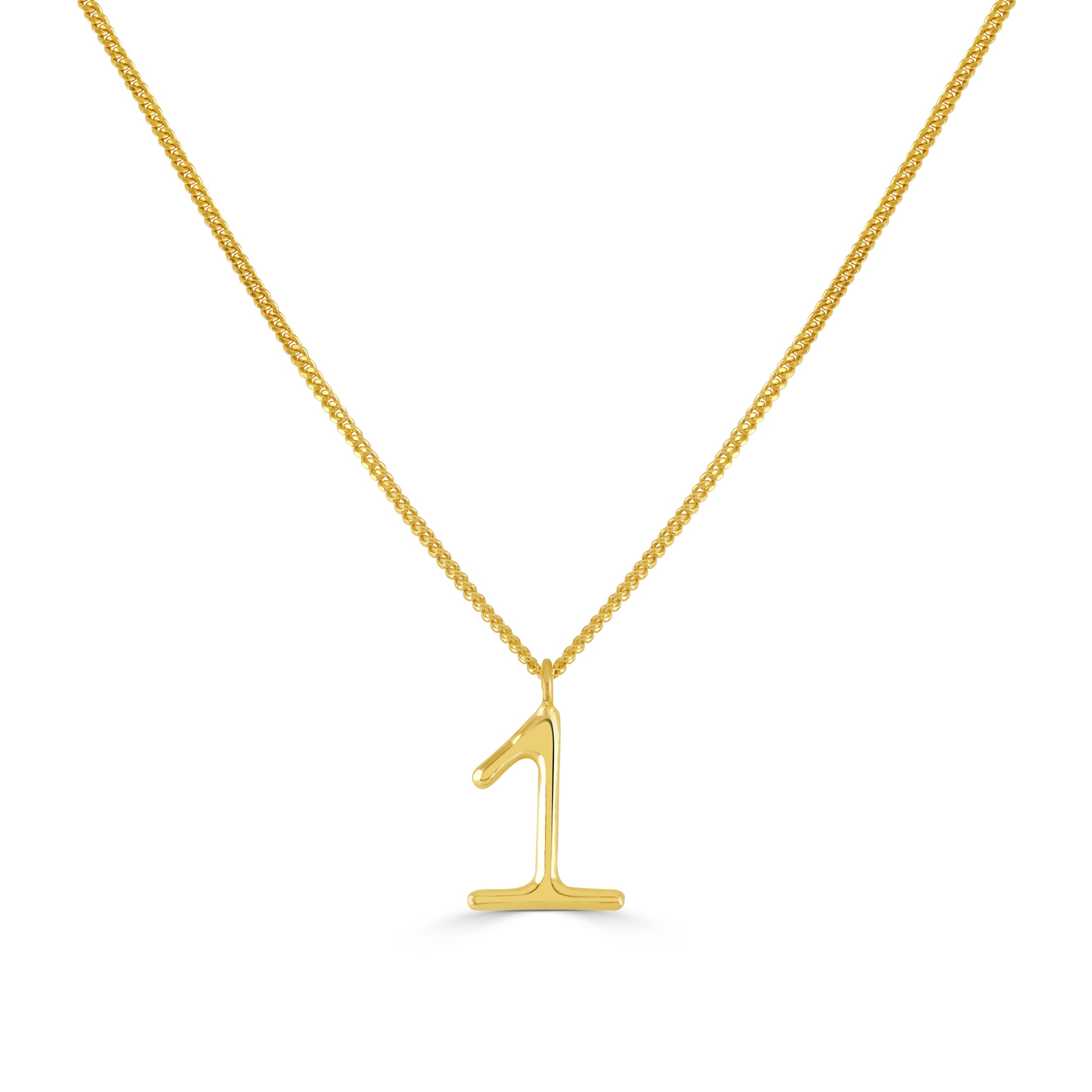 Gold Number 1 Necklace
