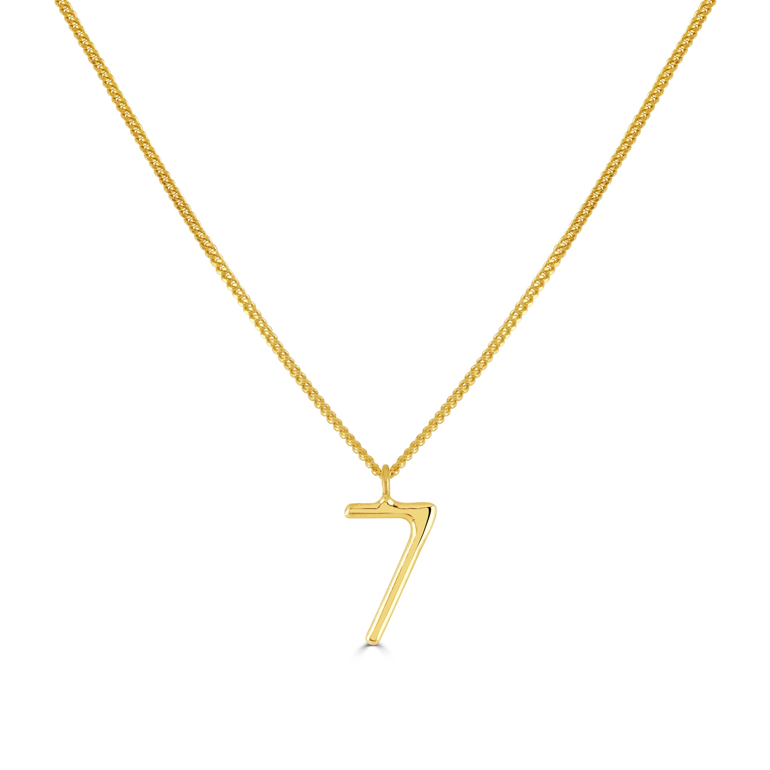 Gold Number 7 Necklace
