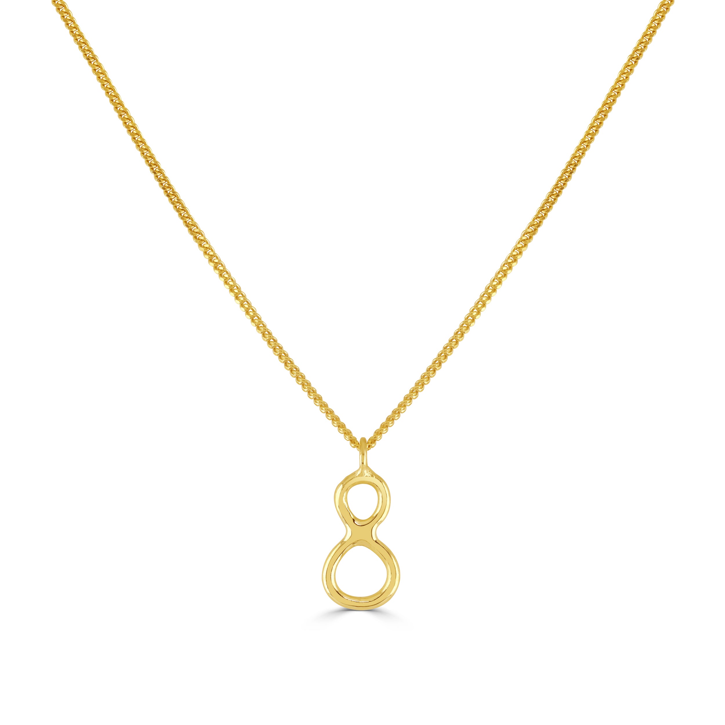 Gold Number 8 Necklace