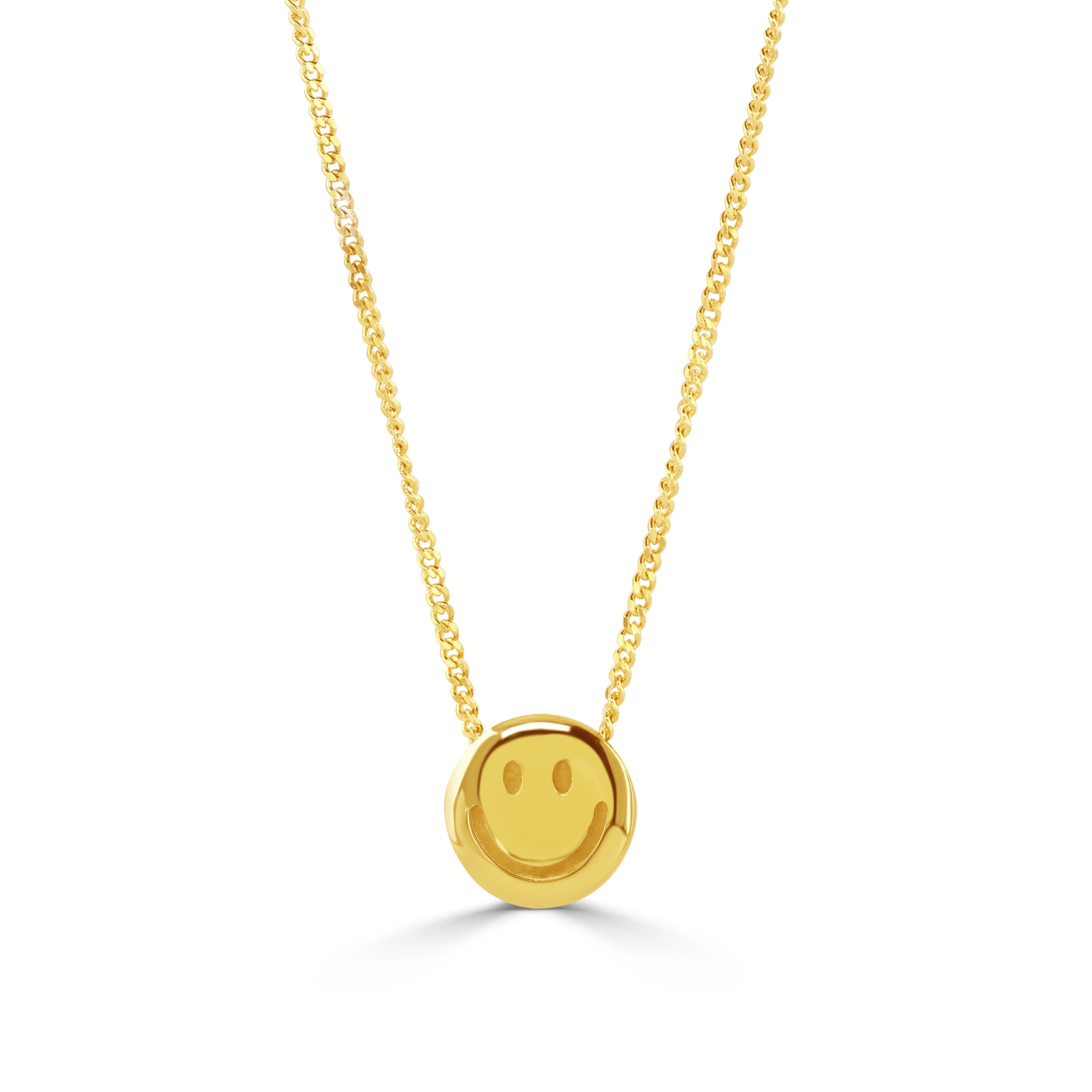 Gold Mini Happy Face Necklace