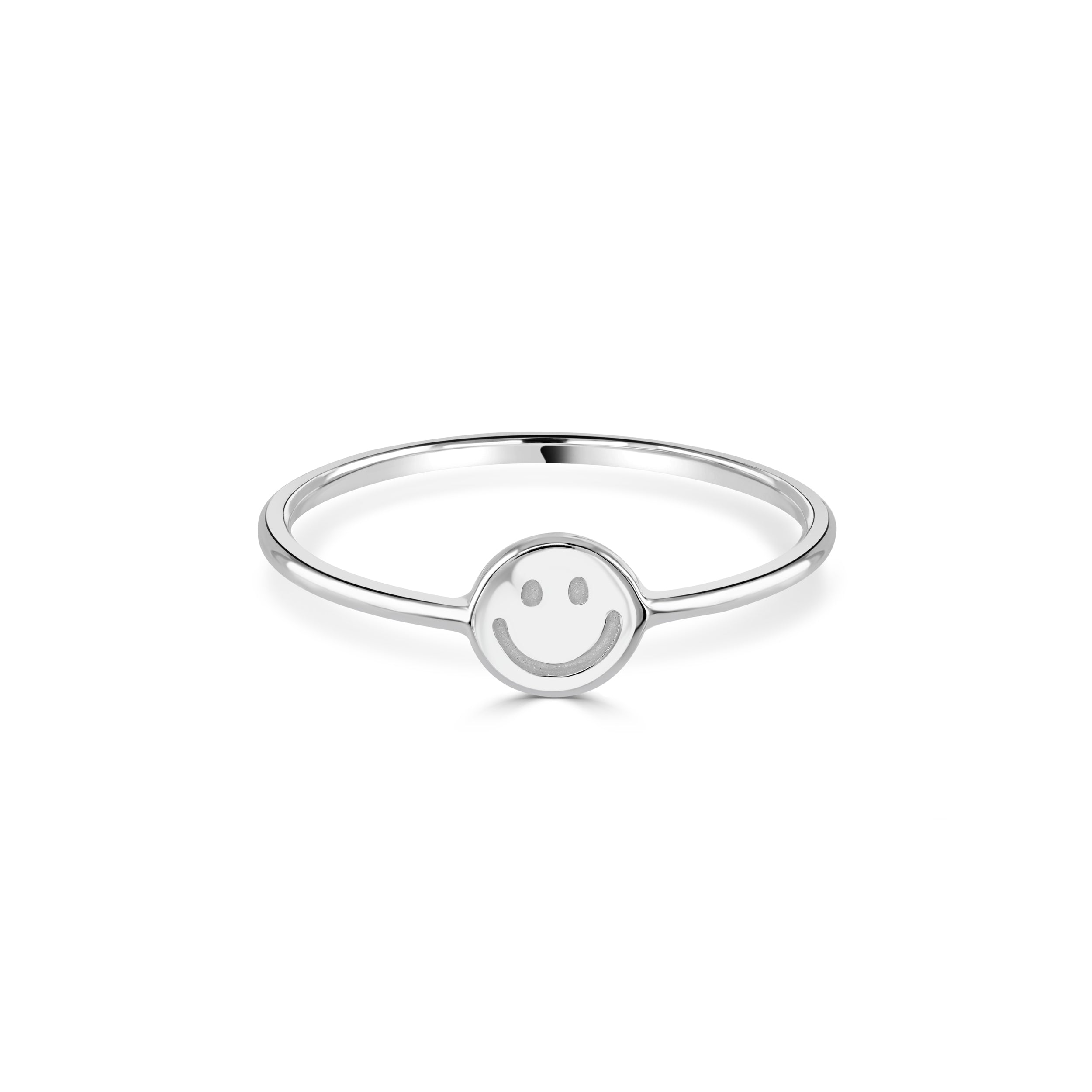 Silver Happy Face Ring
