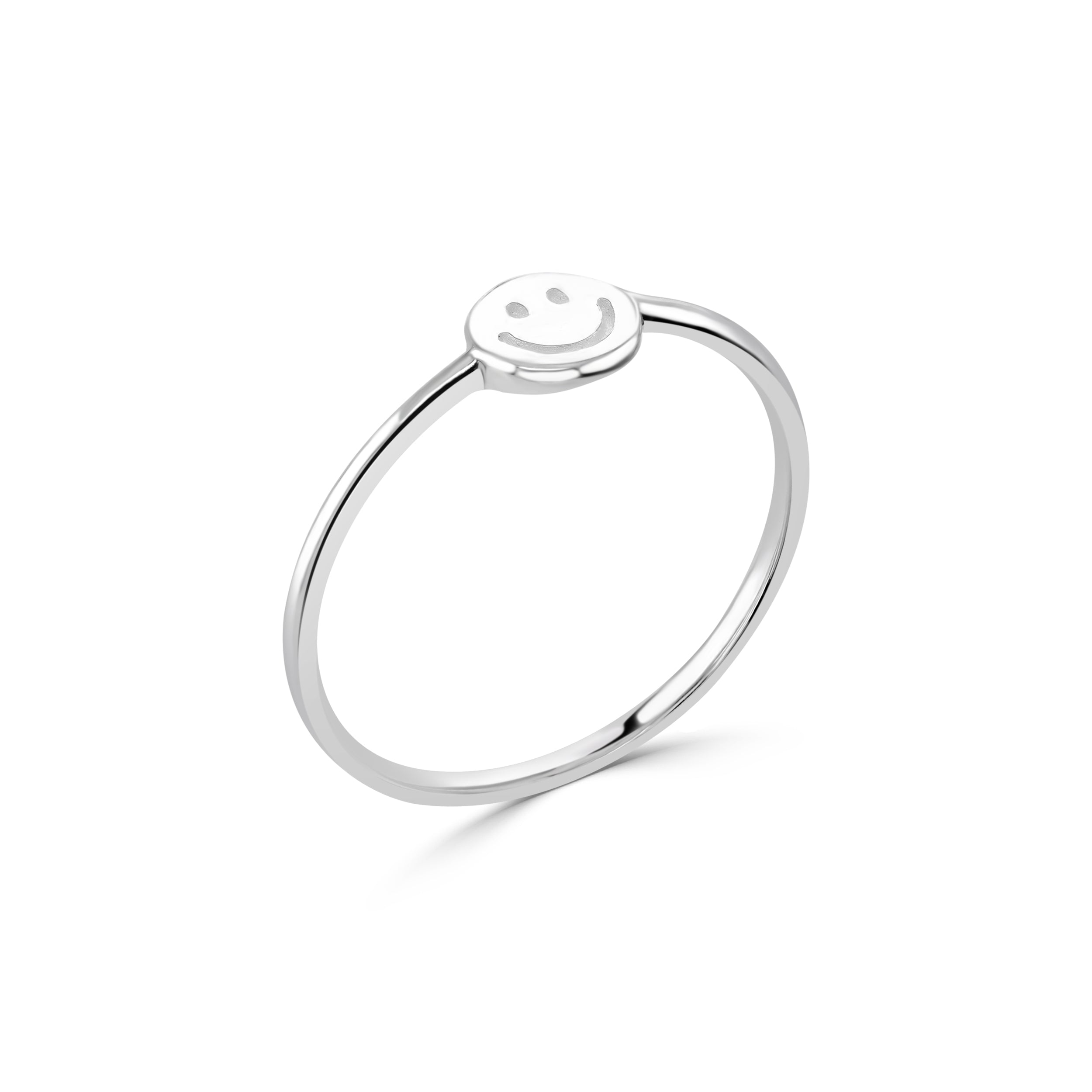 Silver Happy Face Ring