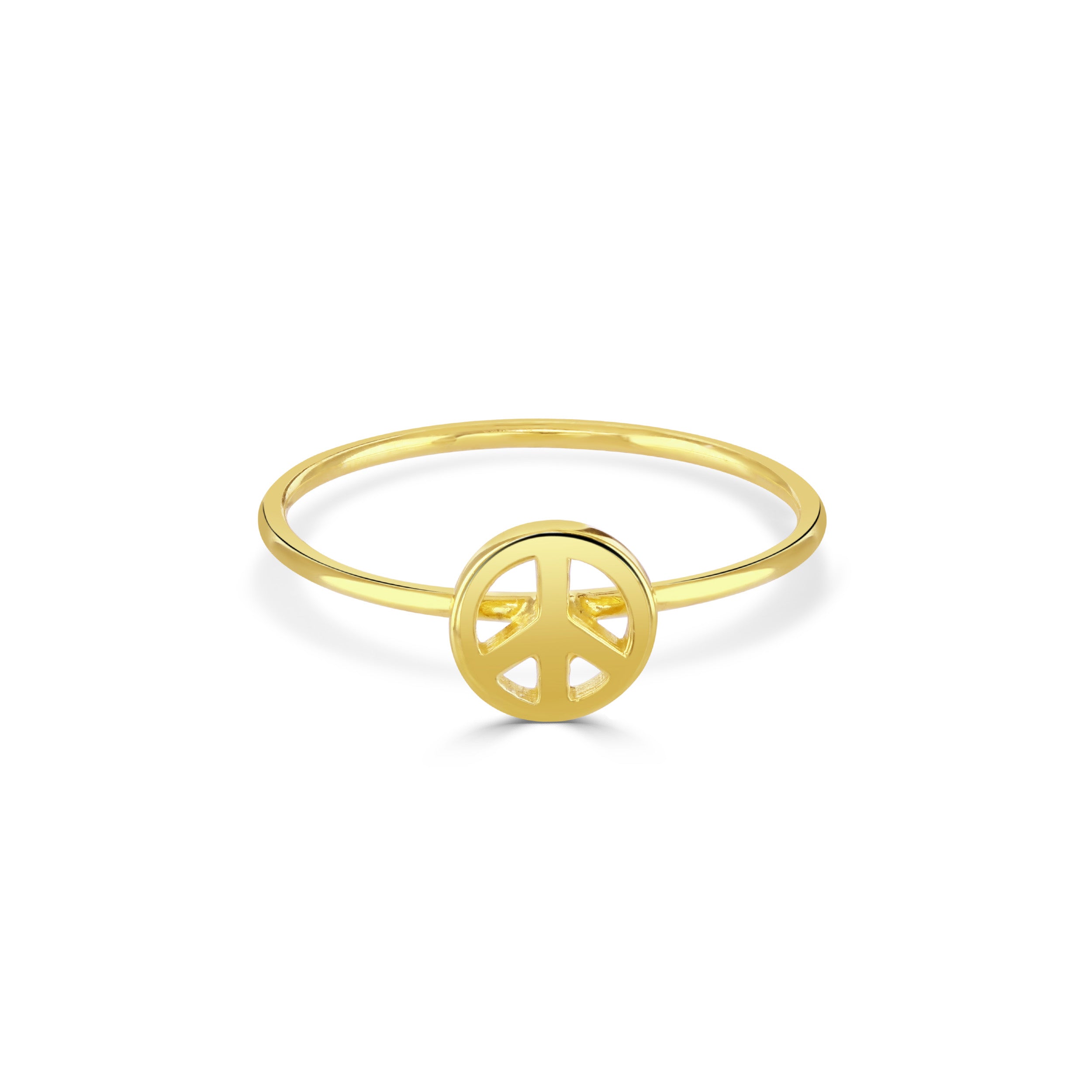 Gold Peace Stacking Ring