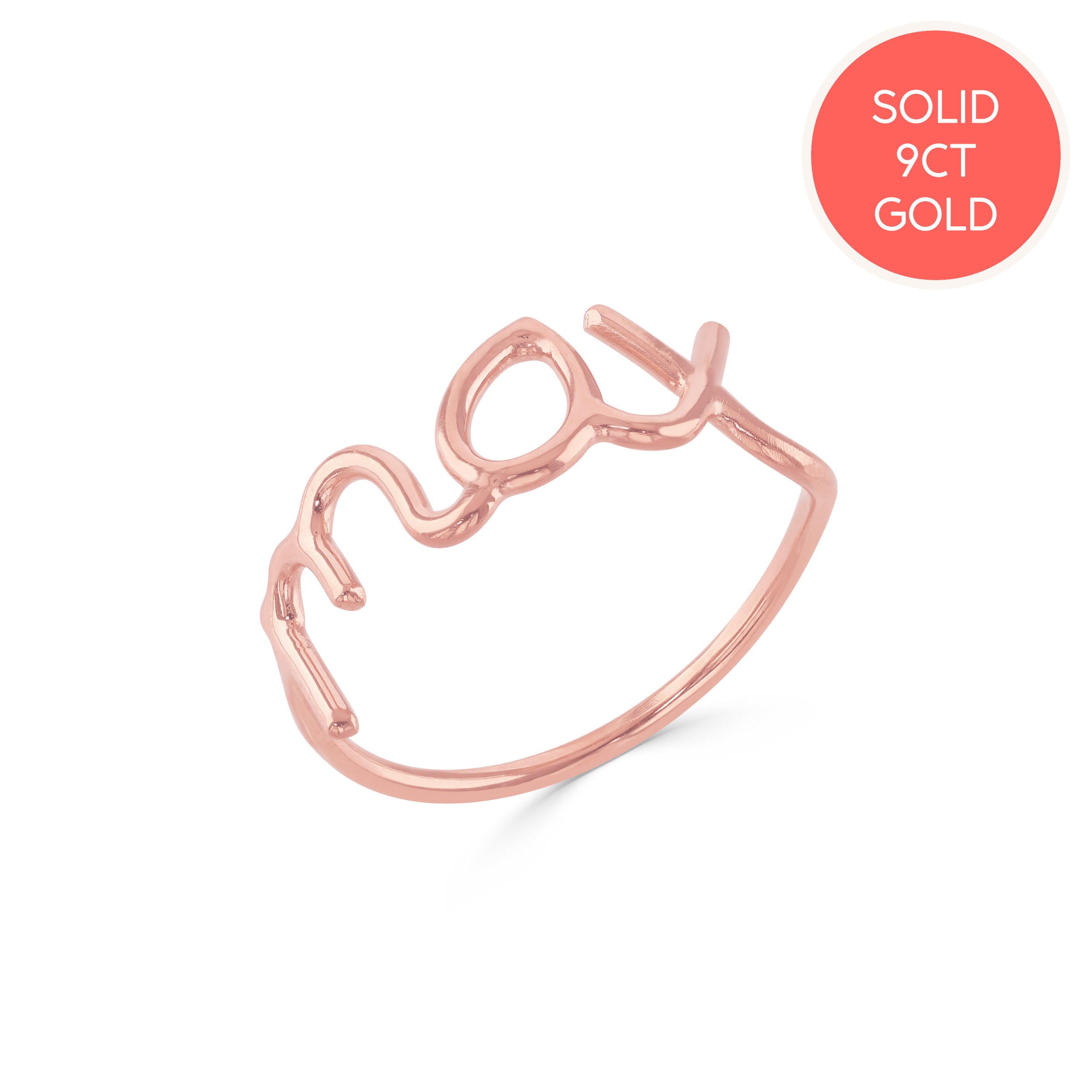 Solid Rose Gold Personalised Ring
