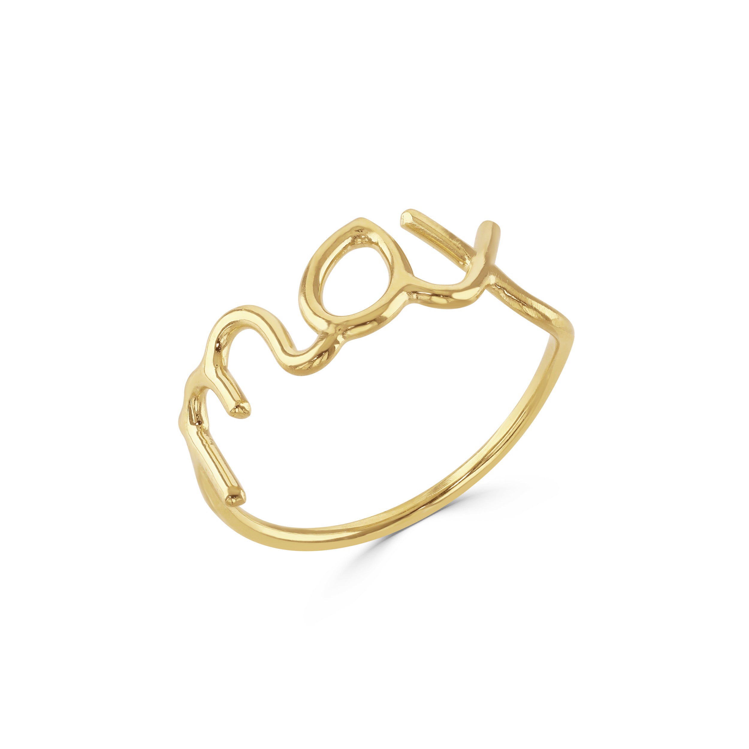 Solid Yellow Gold Personalised Ring
