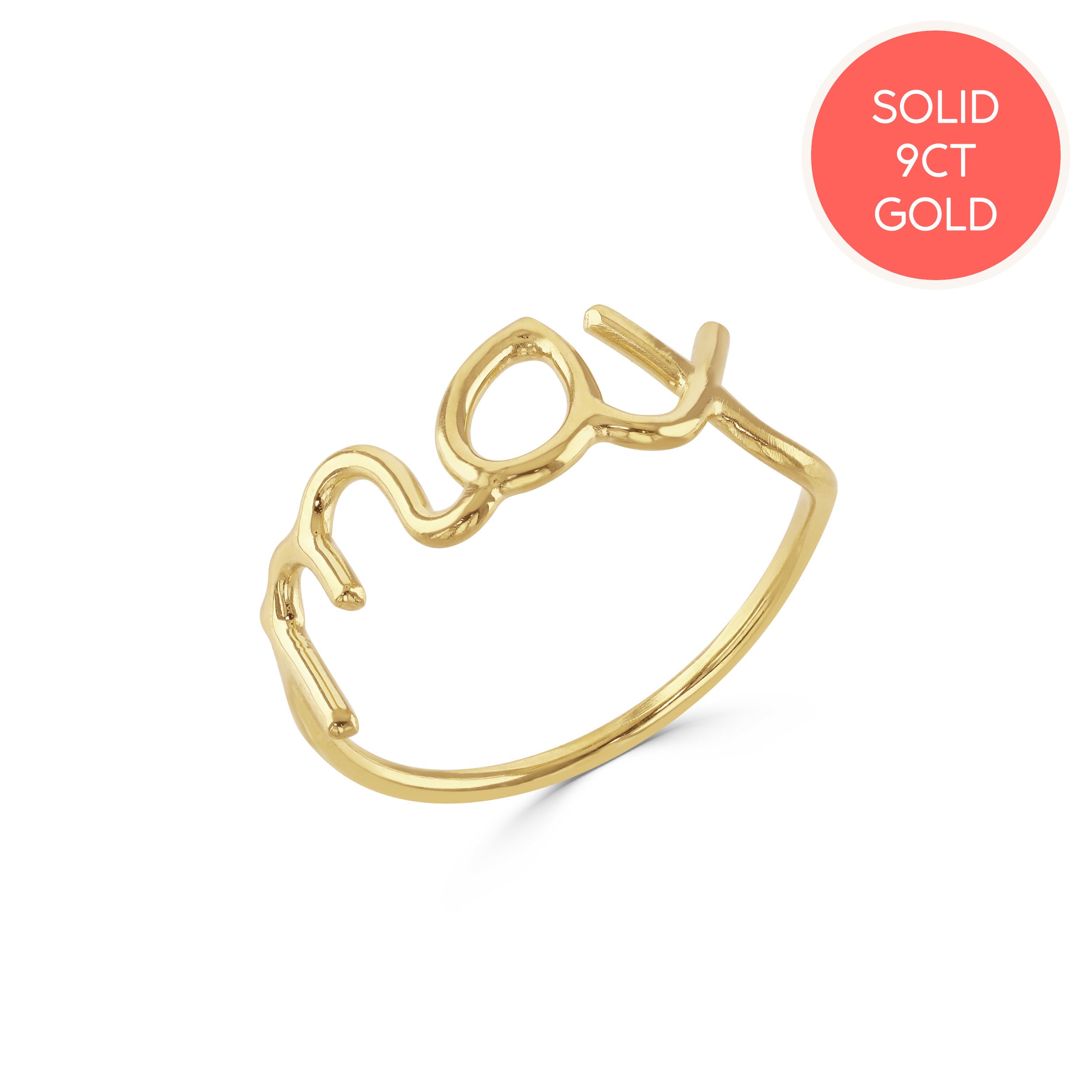 Solid Yellow Gold Personalised Ring