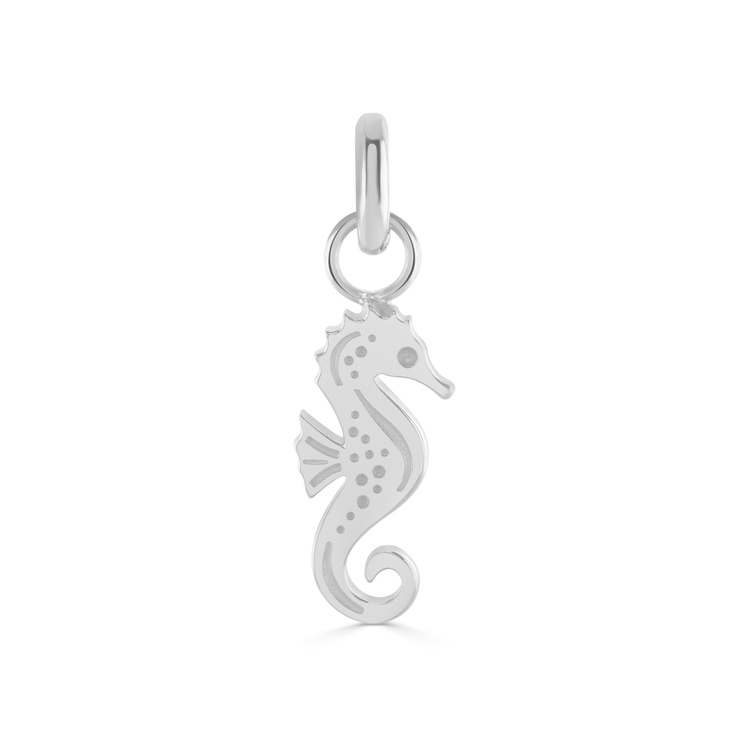 Silver Ocean Seahorse Charm