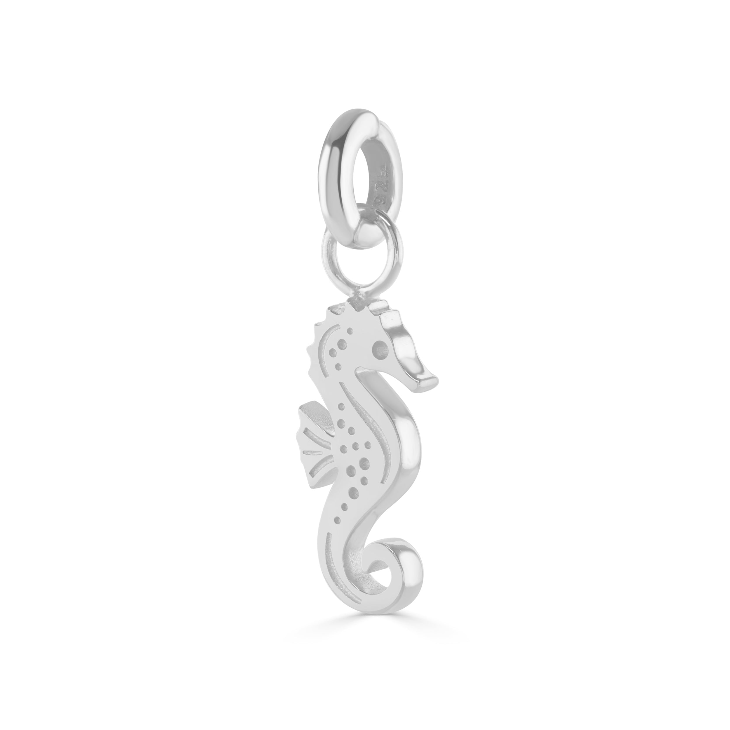 Silver Ocean Seahorse Charm