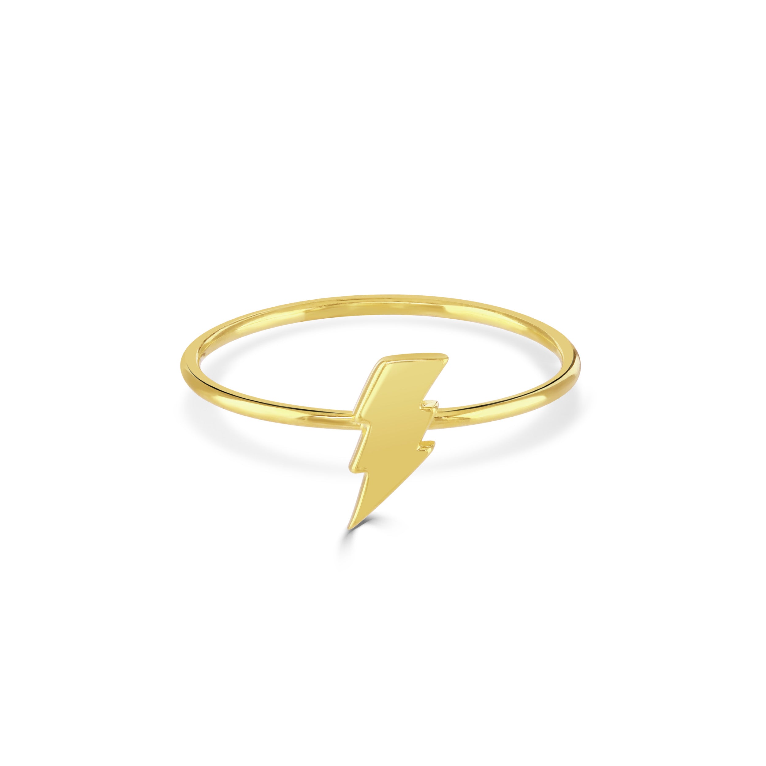 Gold Lightning Stacking Ring