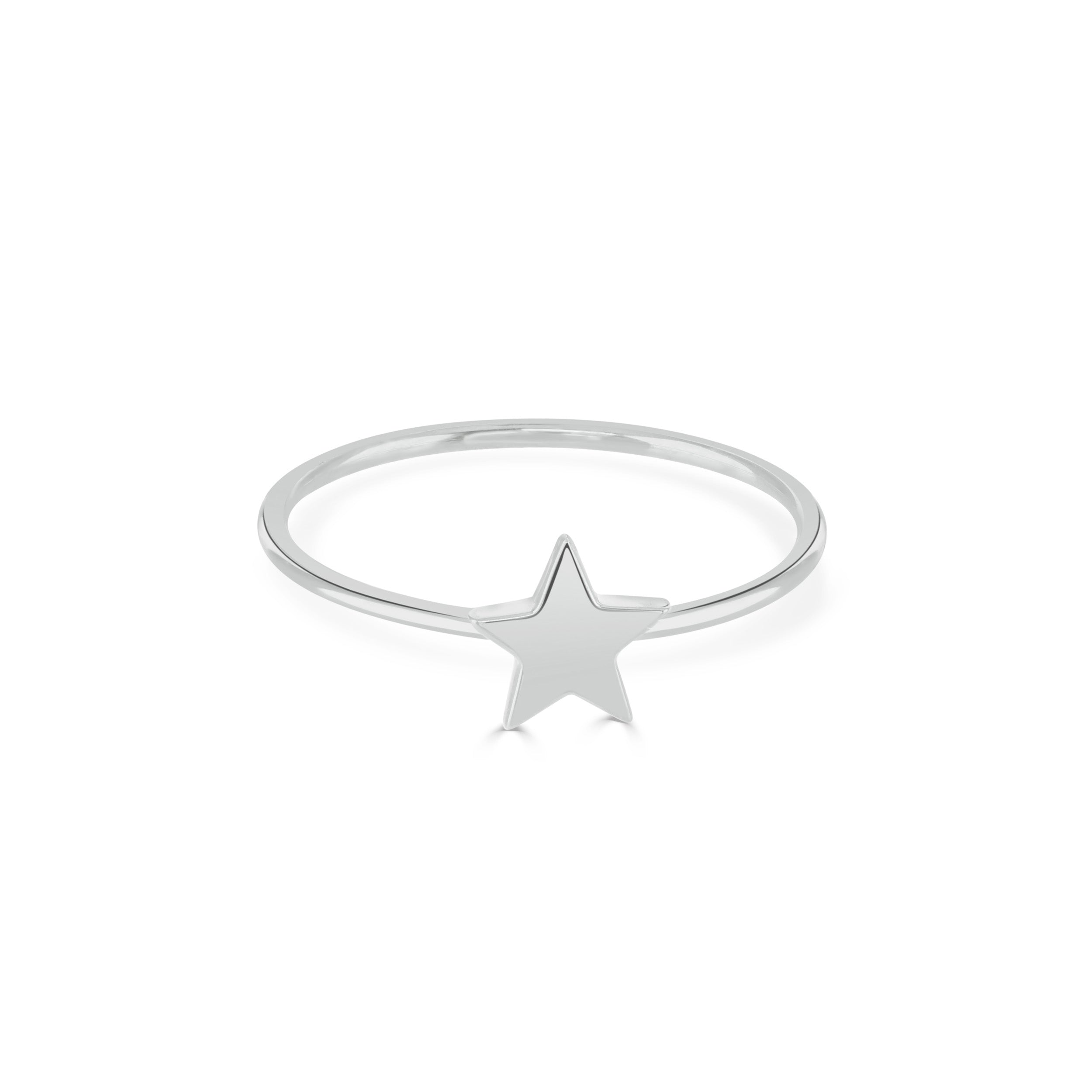 Silver Star Stacking Ring