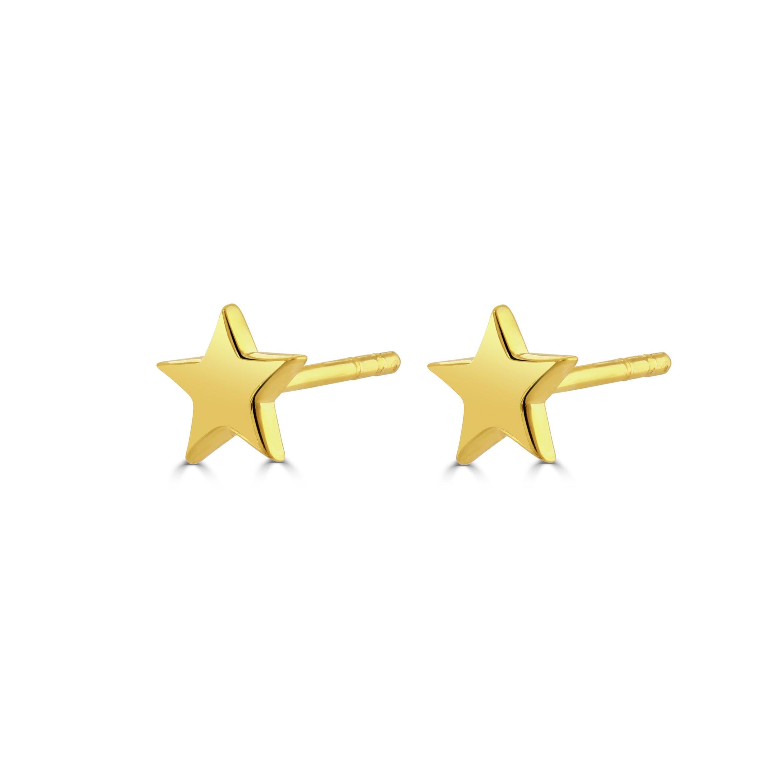 Gold Star Stud Earrings