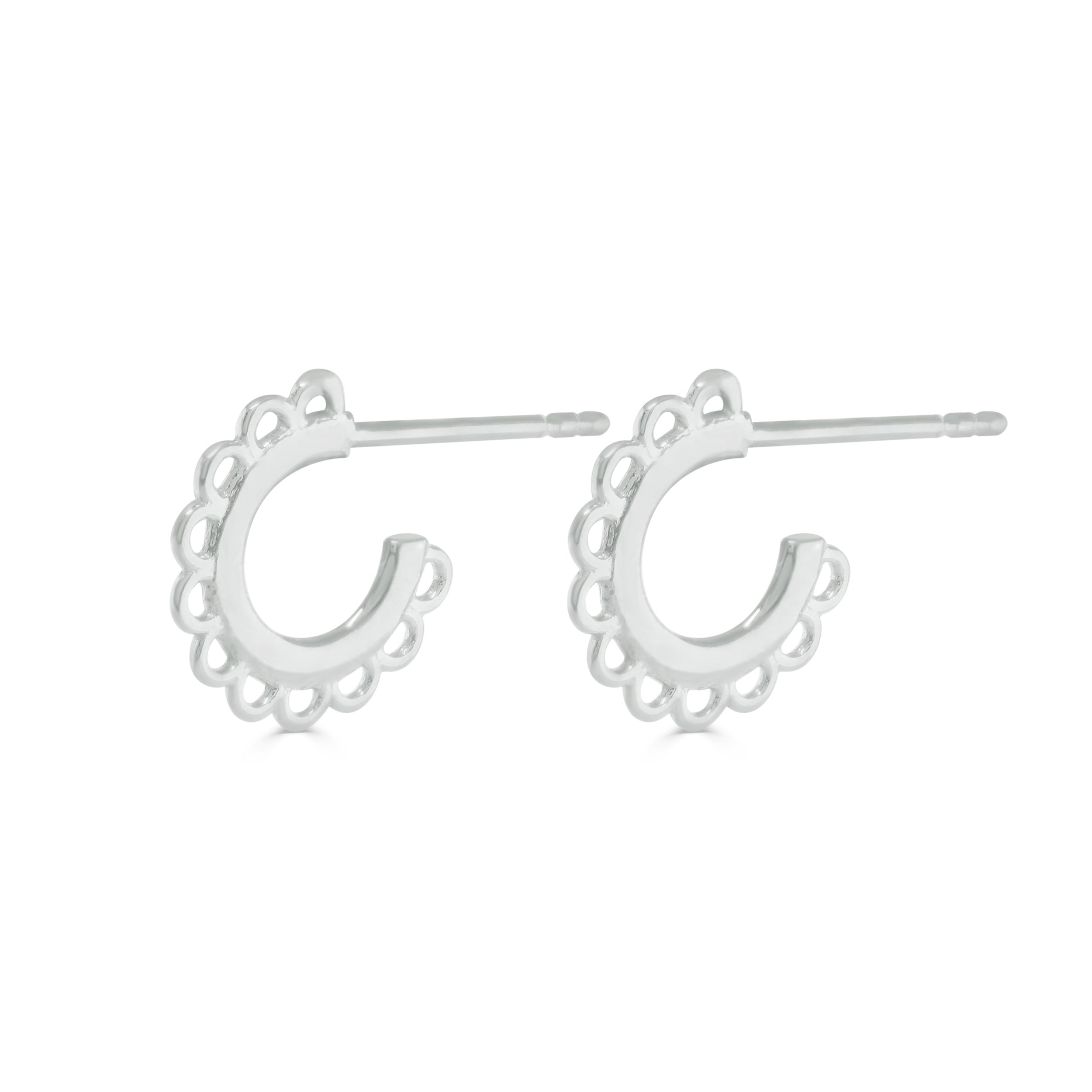 Silver Soleil Huggie Hoops