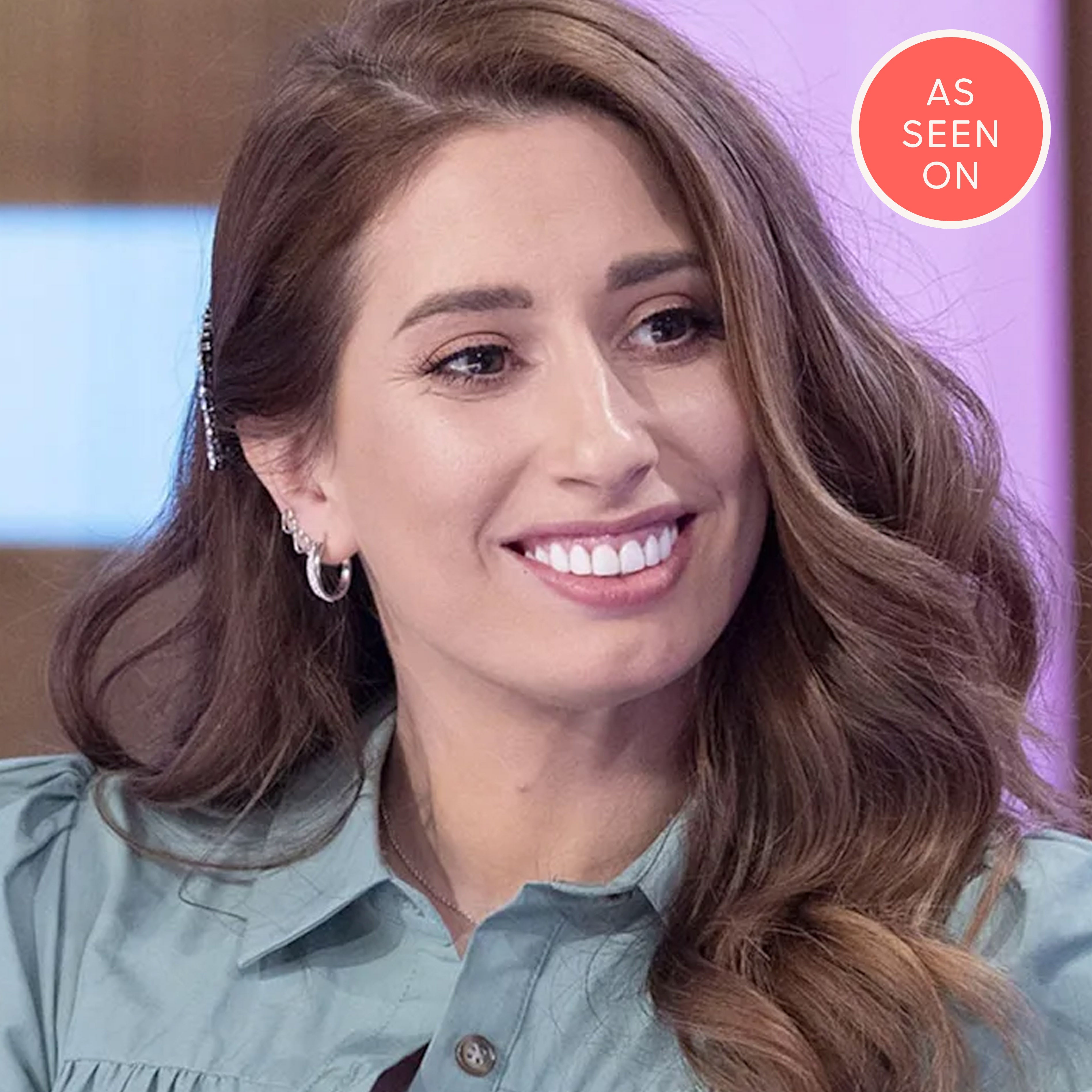 Stacey Solomon wears Heart Ear Climbers in silver