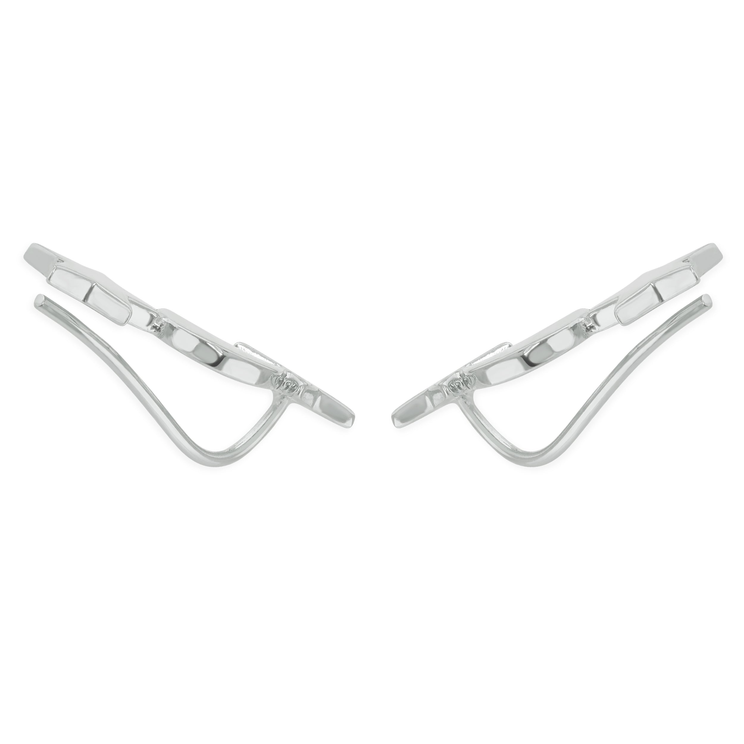 Silver Moon & Star Ear Climbers