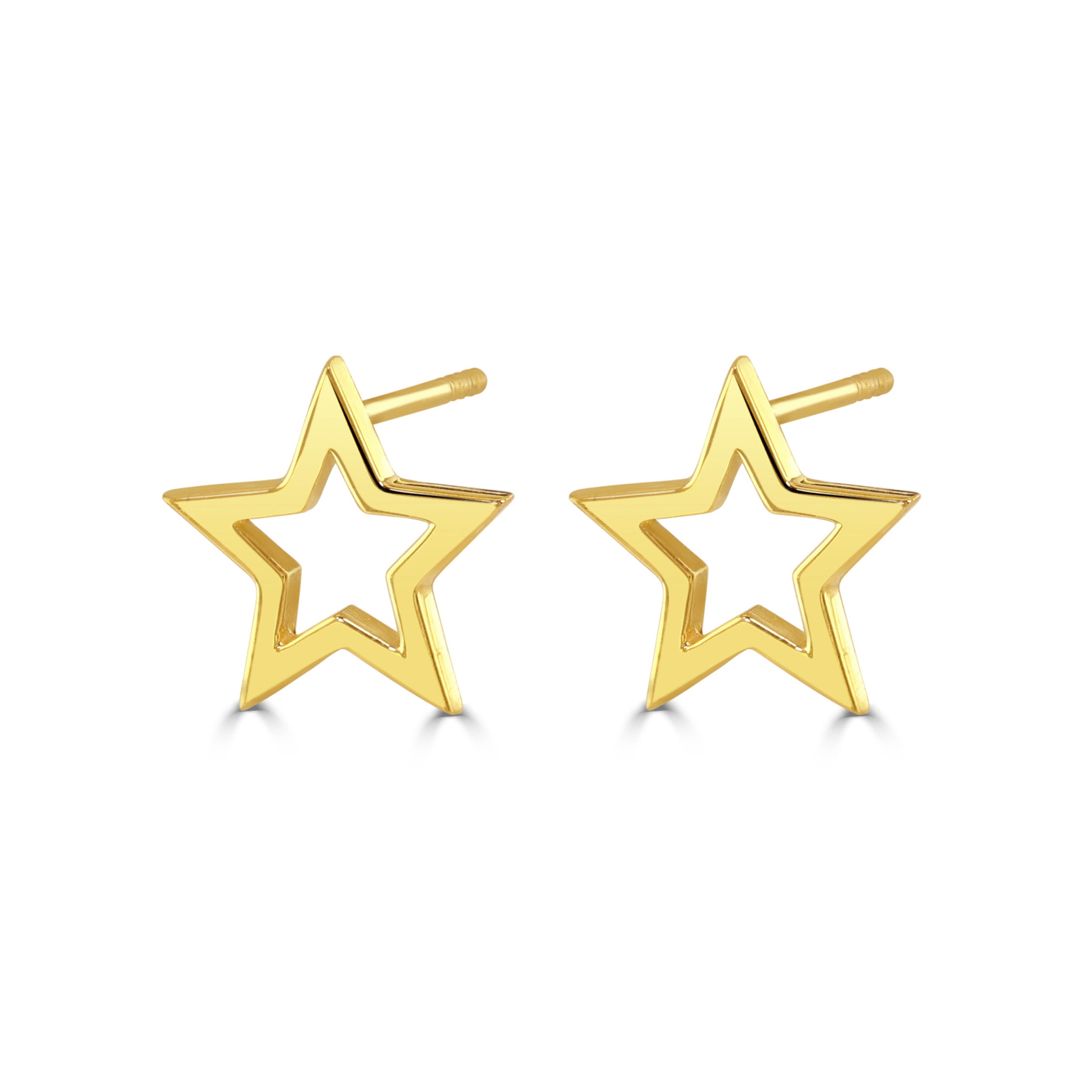 Gold Star Stud Earrings