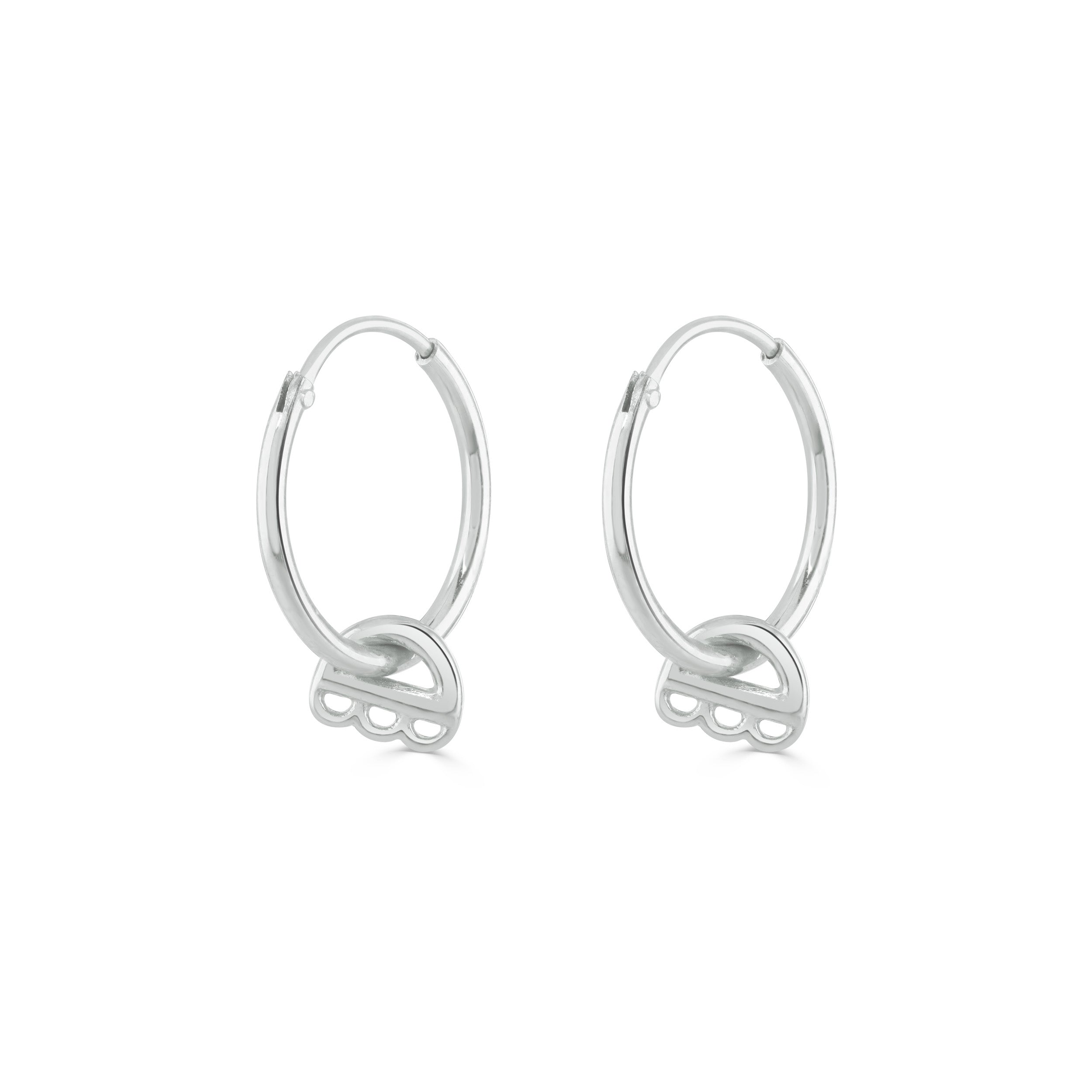 Silver Sunrise Hoop Earrings