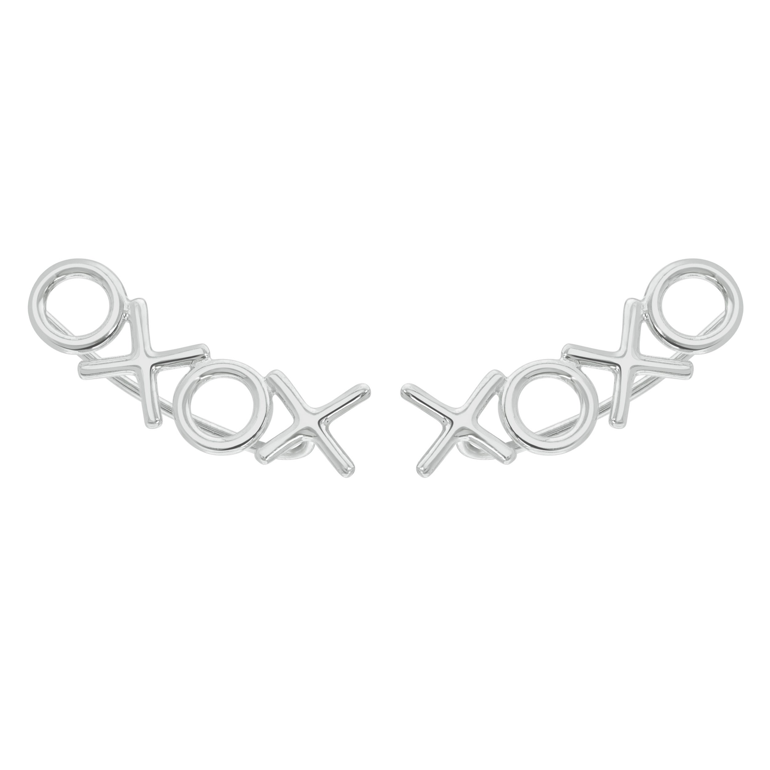 Silver XOXO Ear Climber