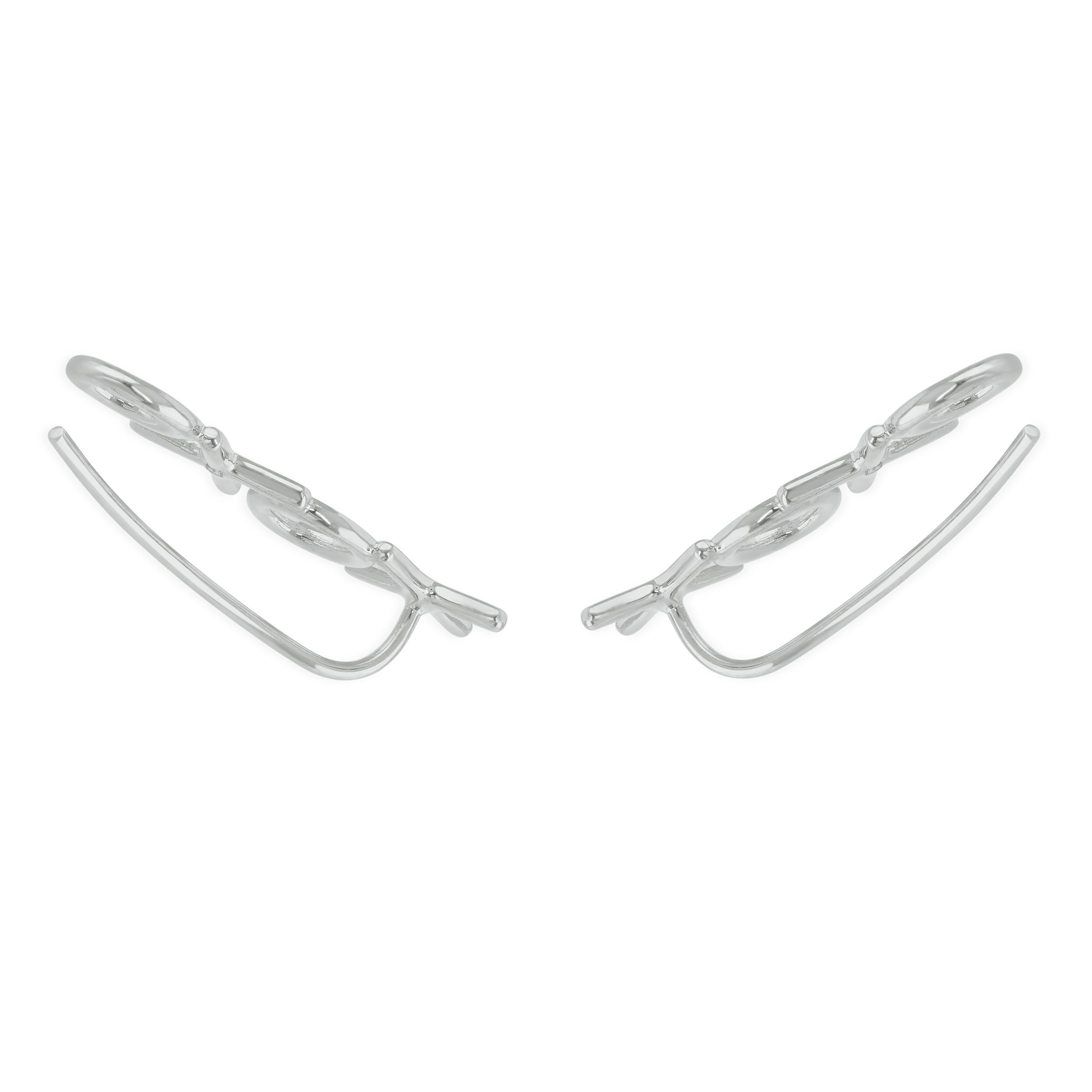 Silver XOXO Ear Climber