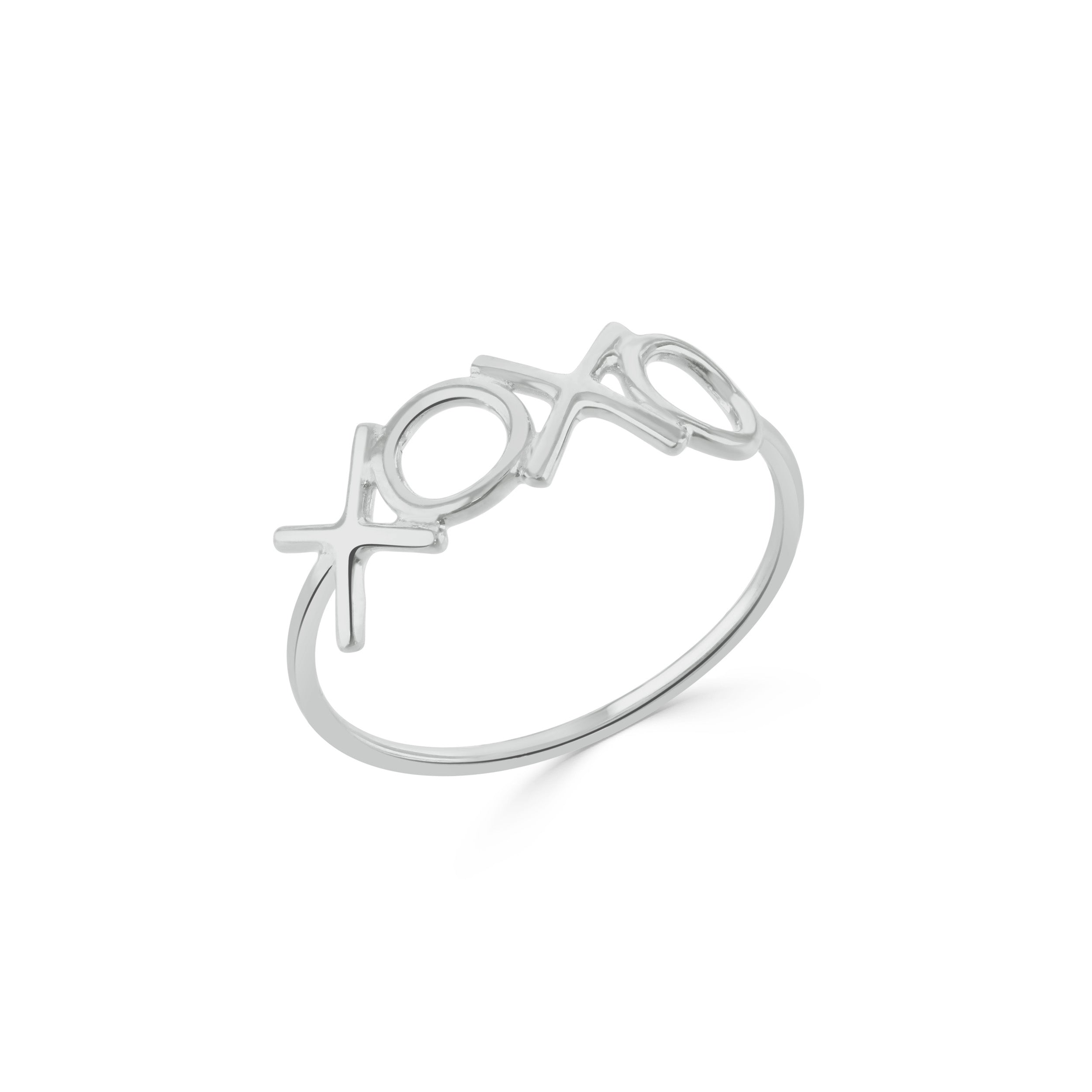 Silver XOXO Ring