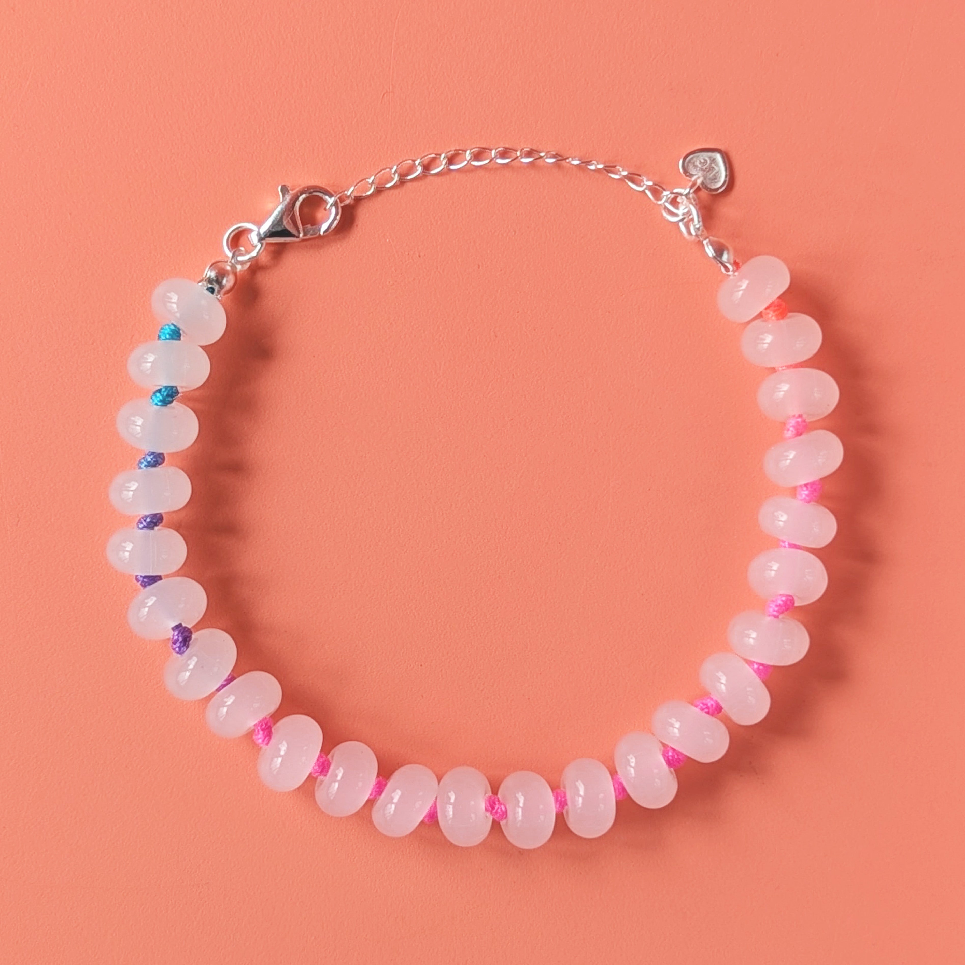 Silver Colour Pop Aurora Beaded Bracelet
