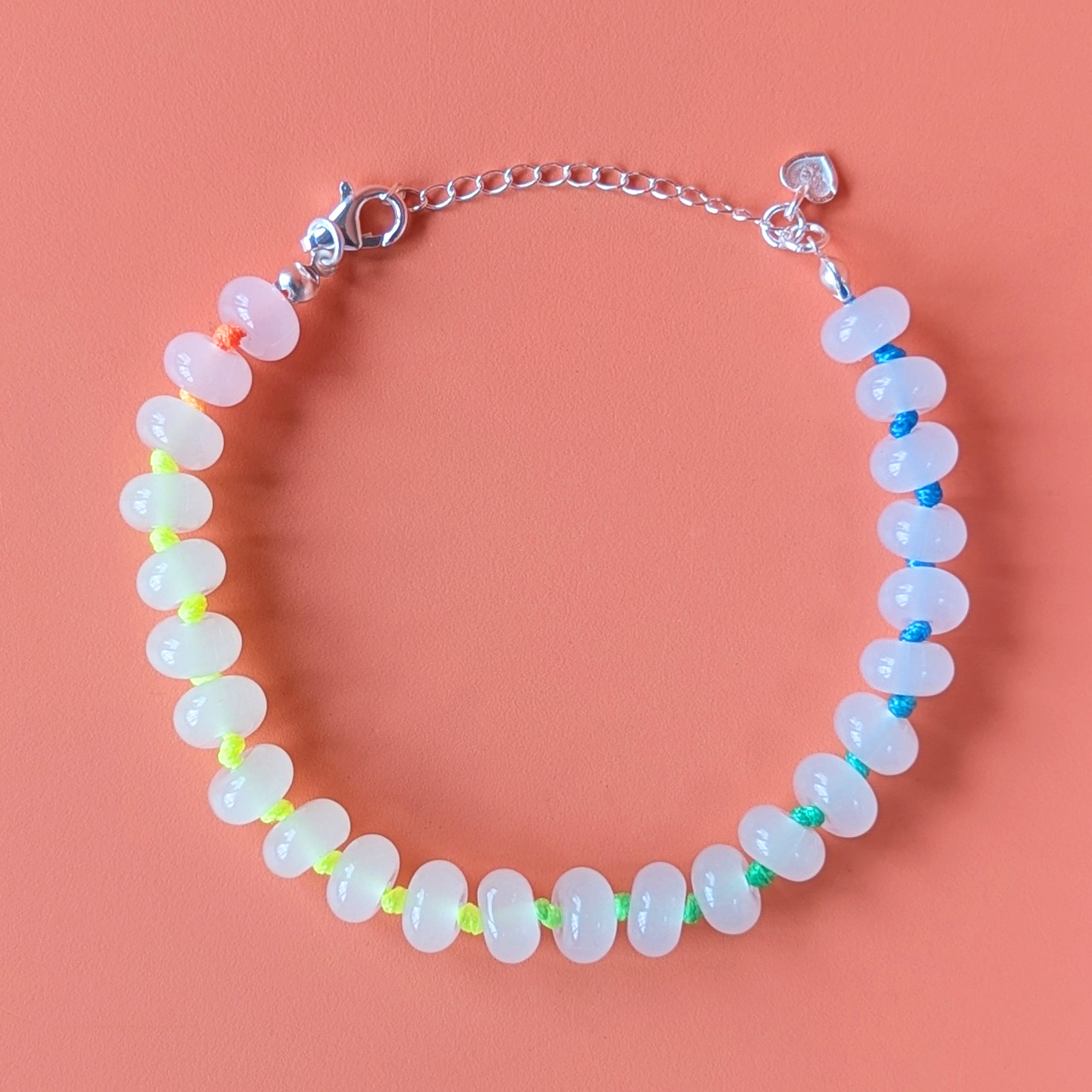 Silver Colour Pop Aurora Beaded Bracelet
