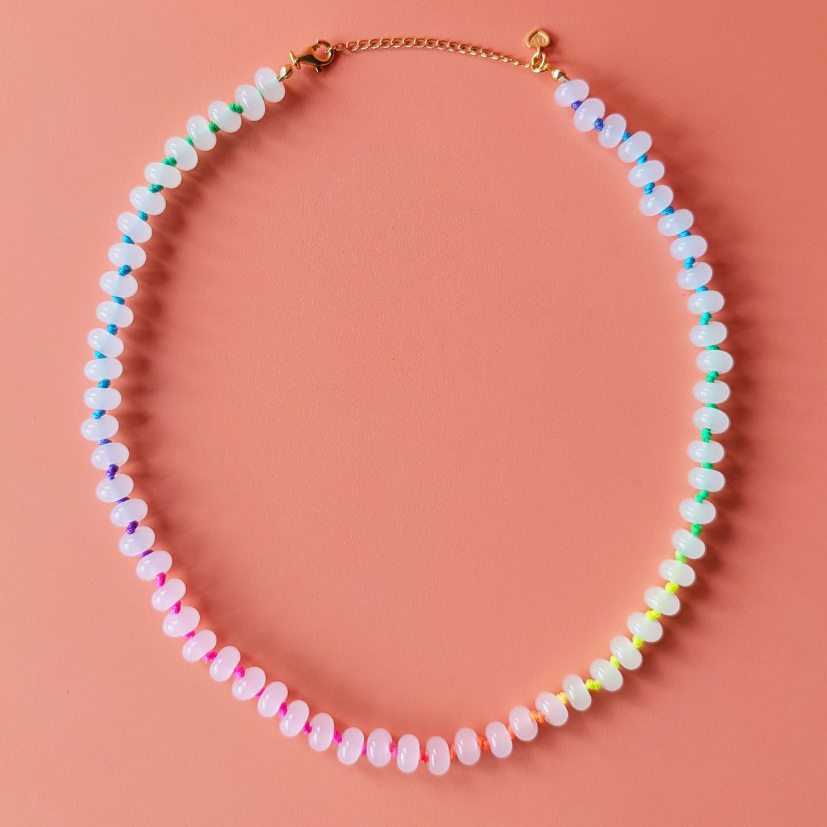 Gold Colour Pop Aurora Beaded Necklace