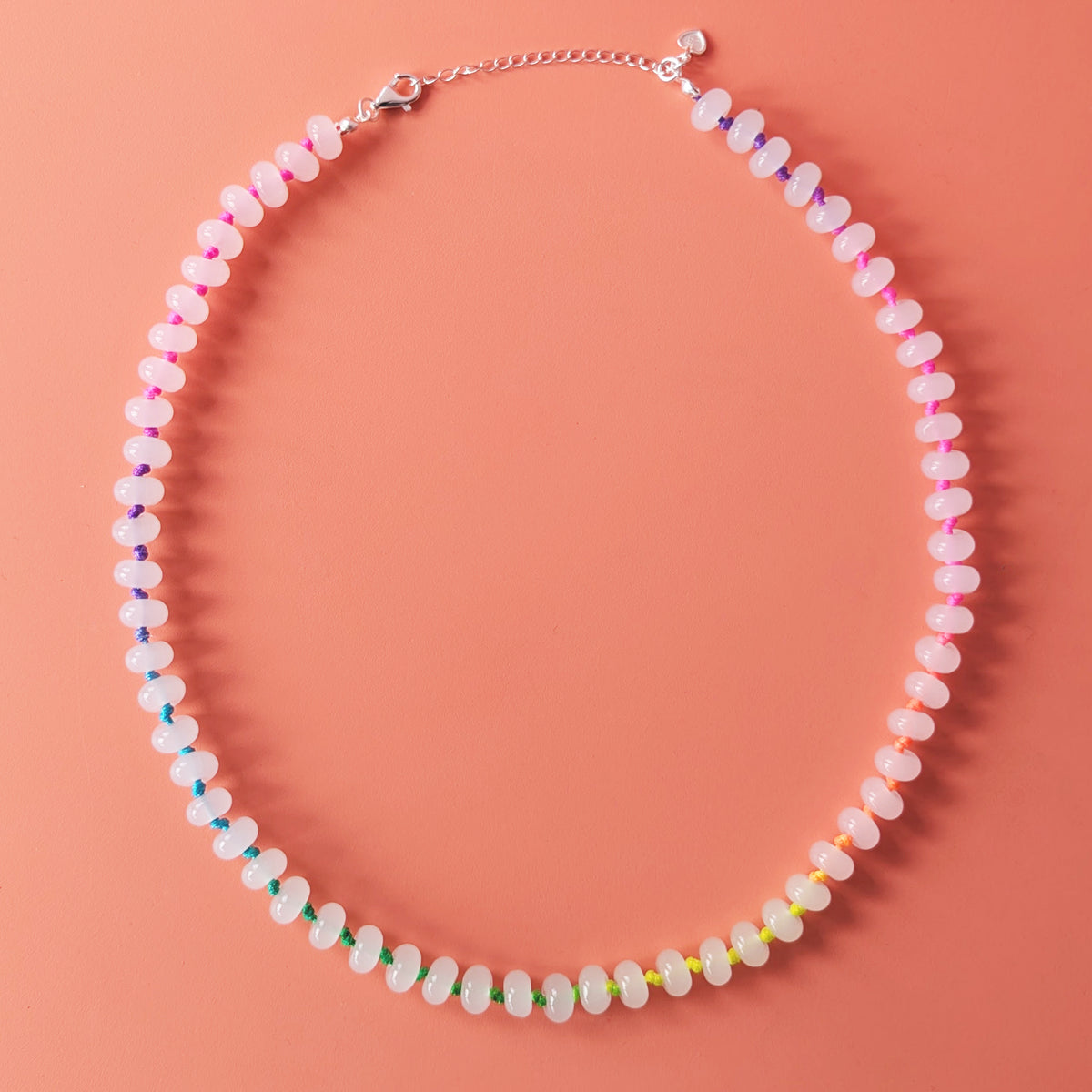 Silver Colour Pop Aurora Beaded Necklace