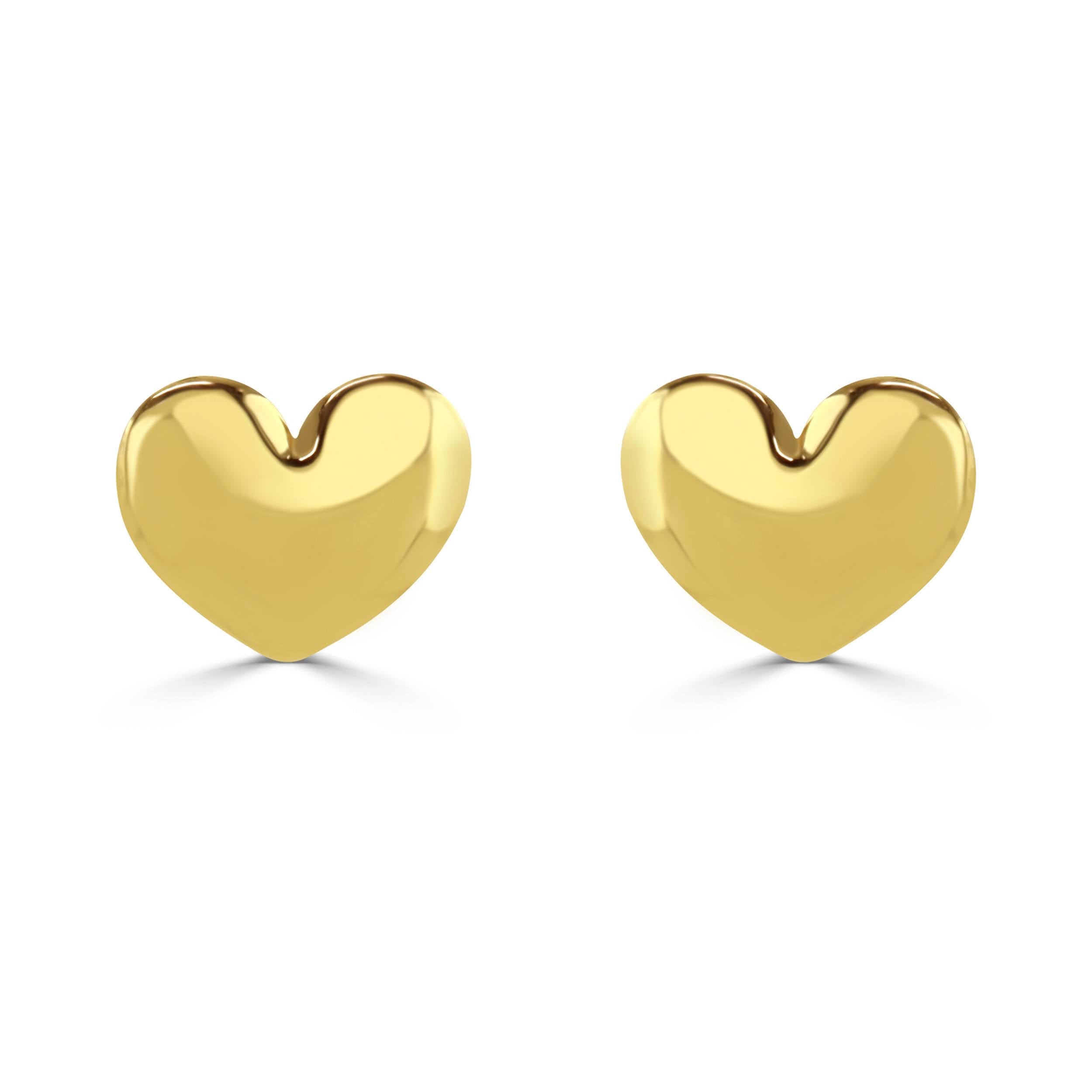 Gold Heart Studs